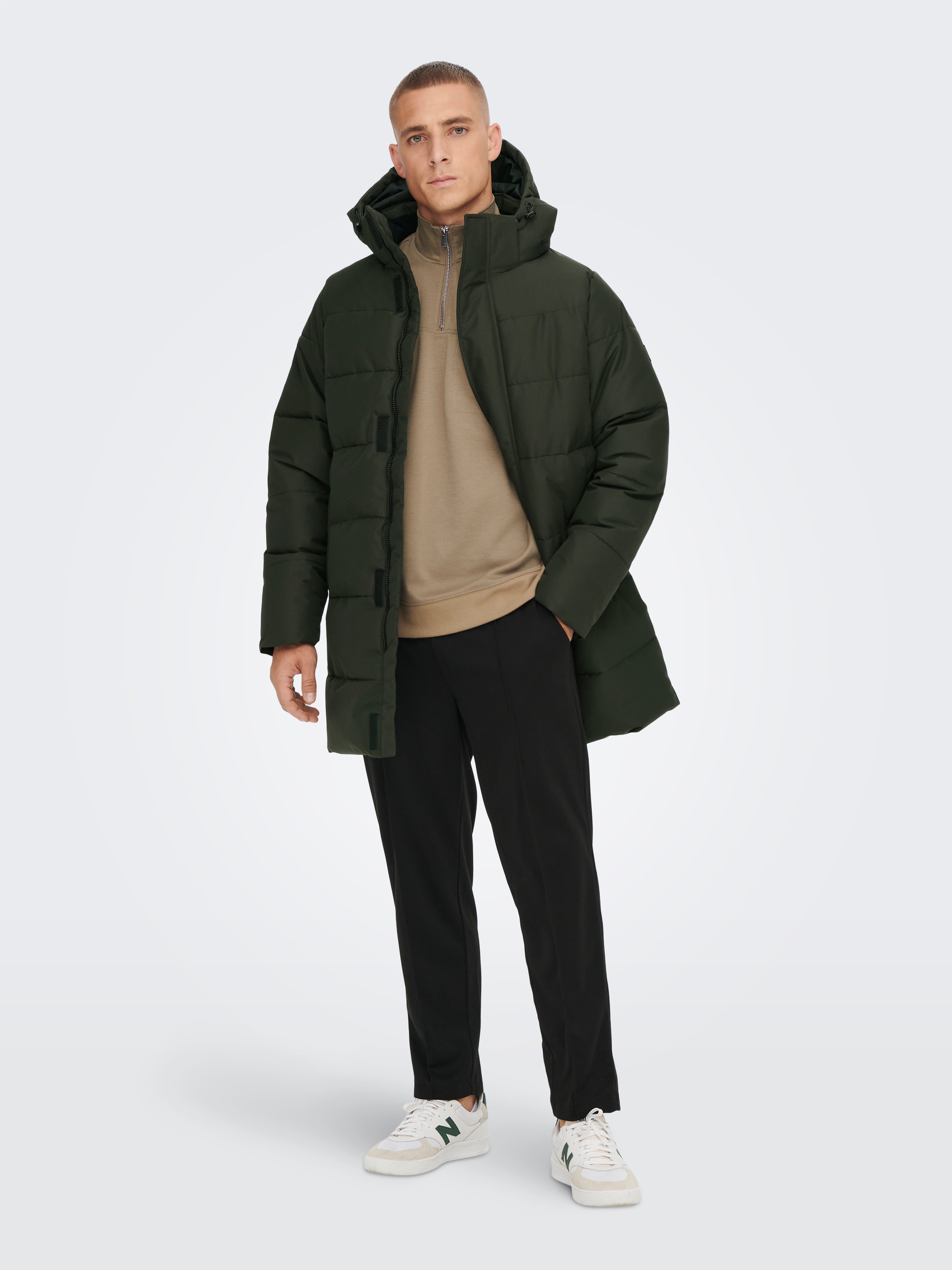 ONLY & SONS Gewatteerde jas ONSCARL LIFE LONG QUILTED COAT NOOS OTW