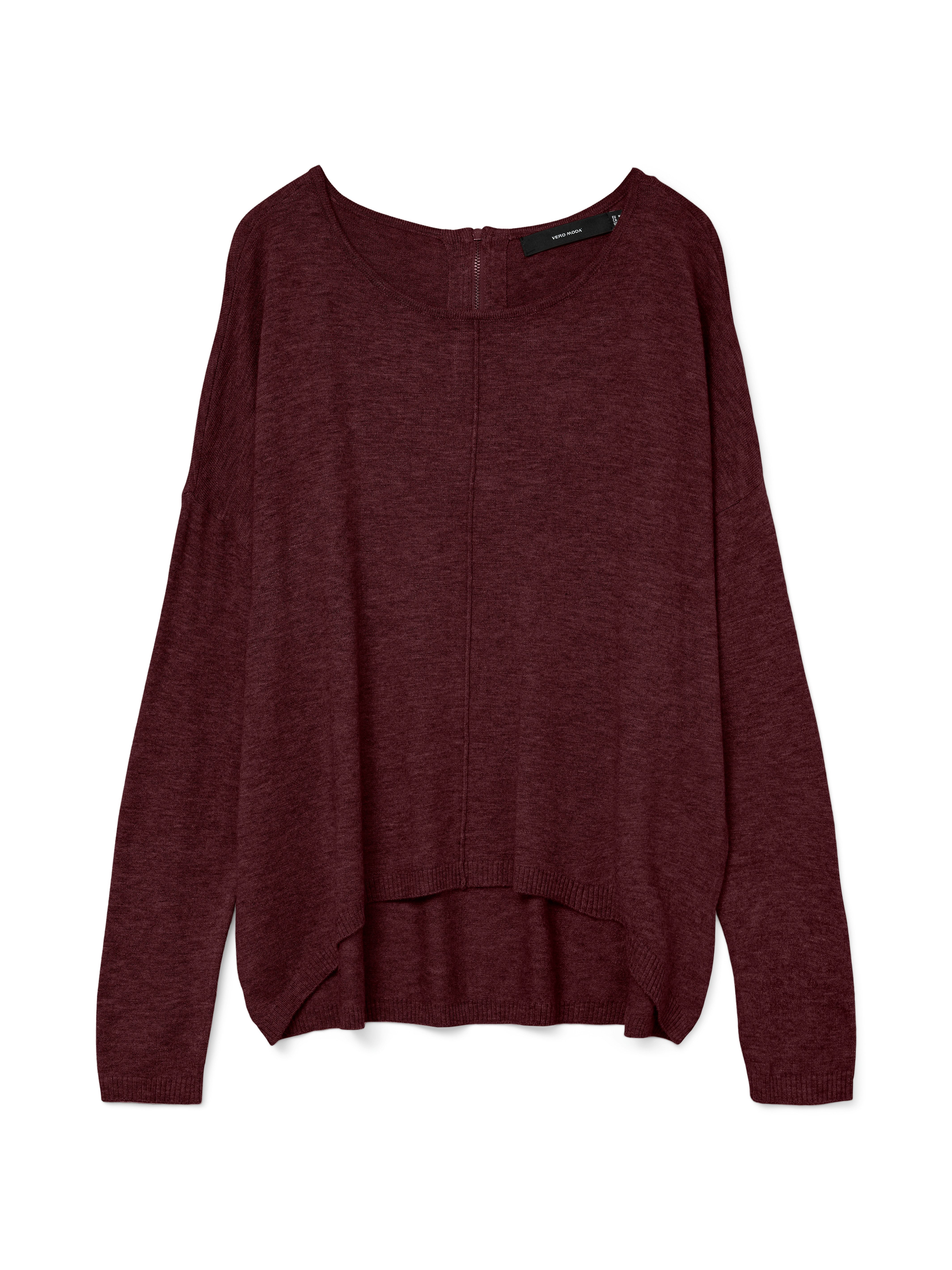 Vero Moda Trui met ronde hals VMBREEZE AURA LS ZIPPER BLOUSE NOOS