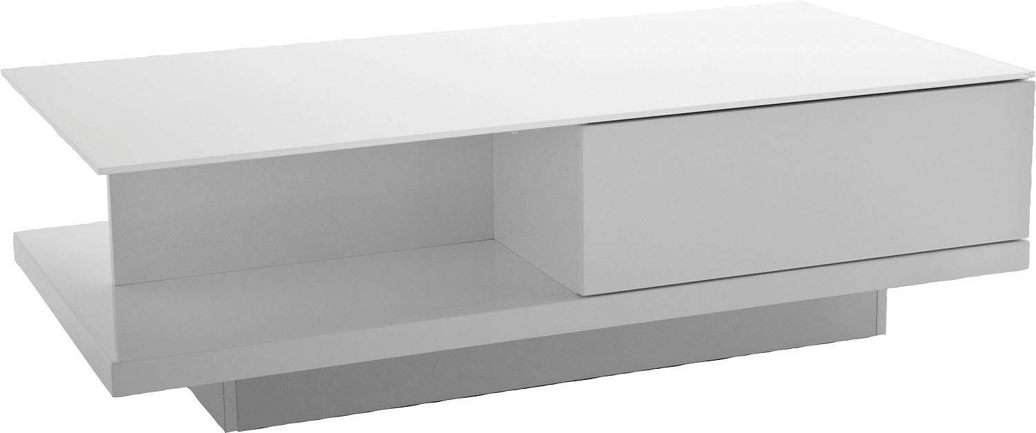 SalesFever Salontafel met tafelblad van gehard kristalglas
