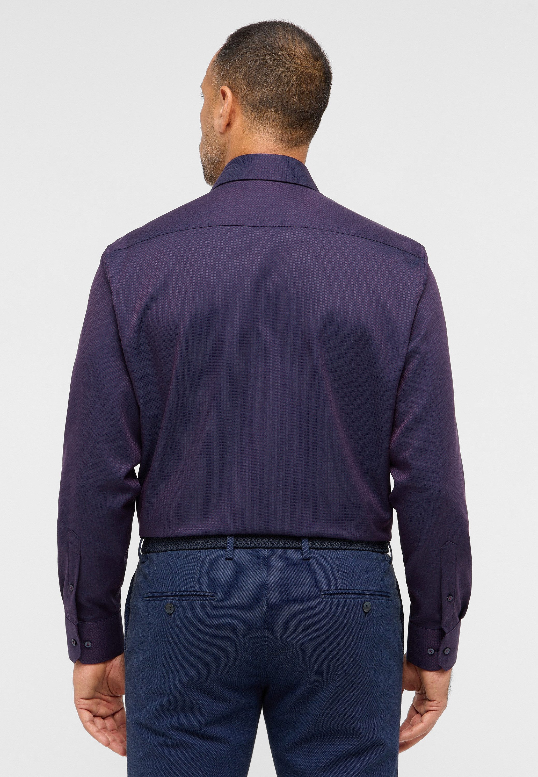 Eterna Overhemd met lange mouwen Comfort fit NON IRON (strijkvrij)