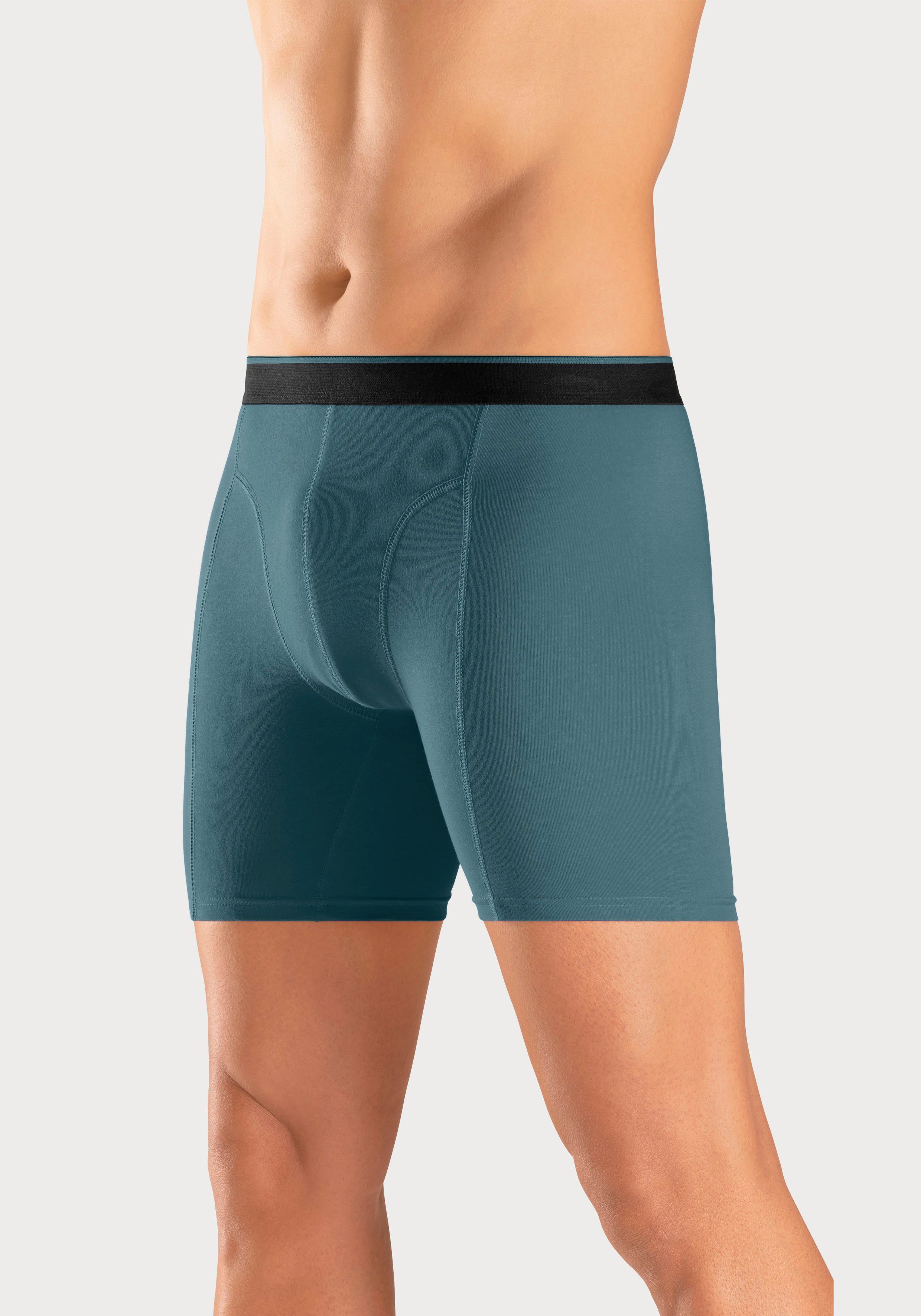 AUTHENTIC LE JOGGER Lange boxershort met twee kleuren geweven band en langere pijpen (set 5 stuks)