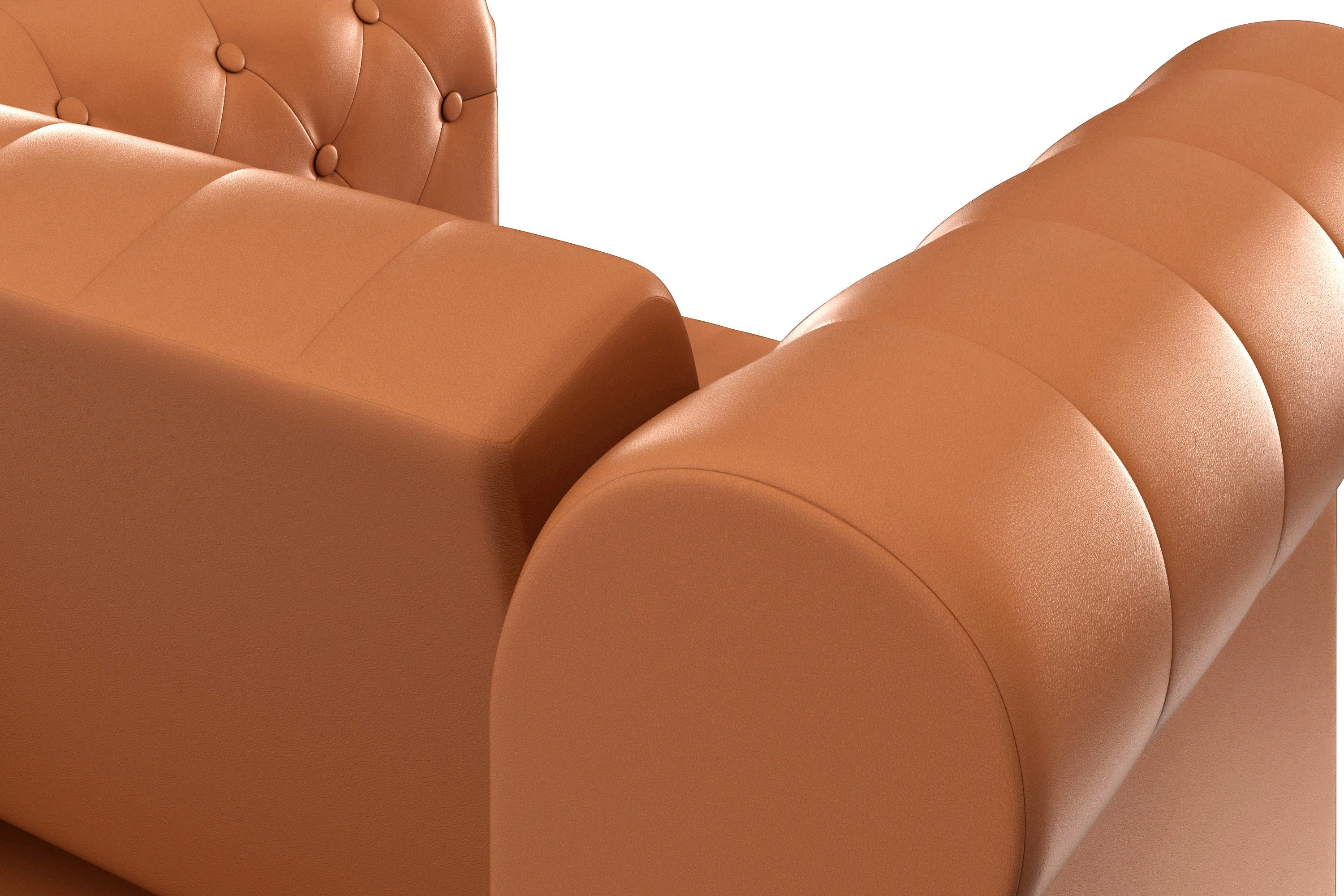 Dorel Home Chesterfield-fauteuil Felix met rugleuning 3-voudig verstelbaar, benen massief hout, zithoogte 46 cm