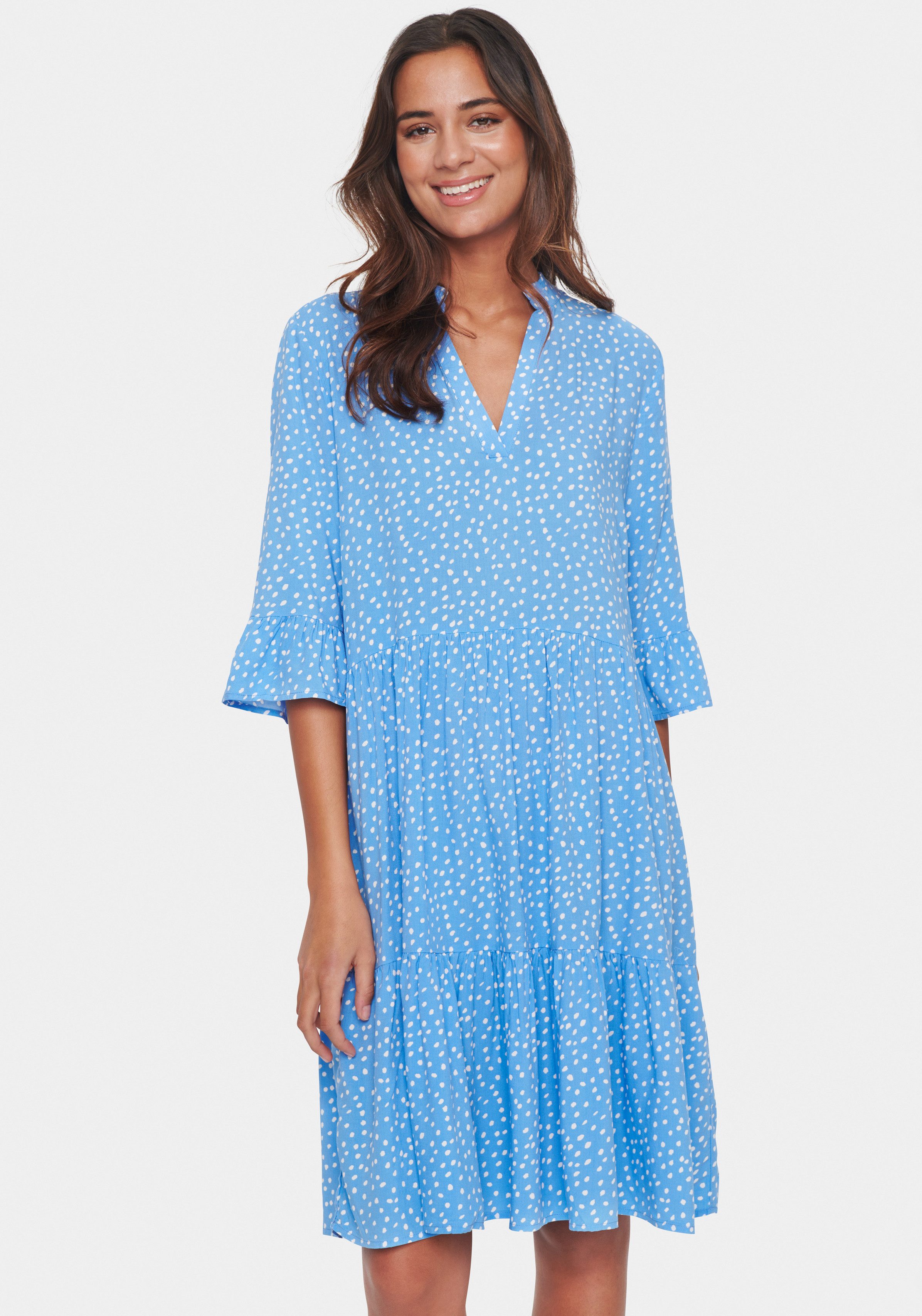 Saint Tropez Zomerjurk EdaSZ dress met volants en 3 4 mouwen