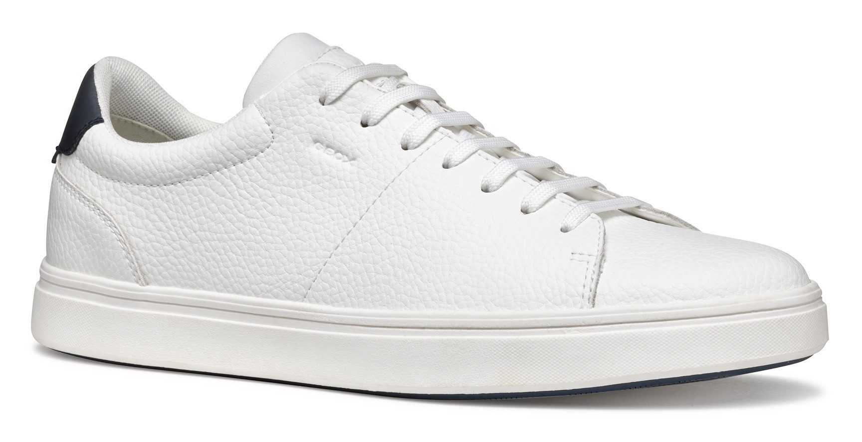 Geox Sneakers U BALTMOORE , retro sneaker, veterschoen met contrasterende hiel heren veterschoenen maat 43 EU wit