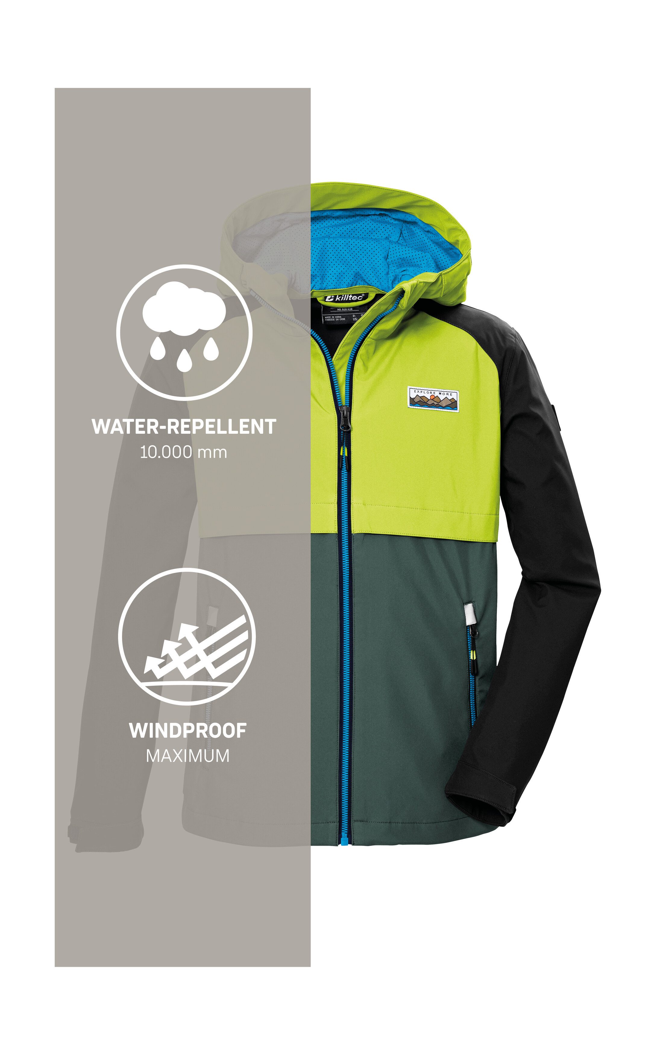 Killtec Softshell-jack KOS 137 BYS SFTSHLL JCKT Killtec kids softshelljack: wind- en waterafstotend, PFAS-vrij