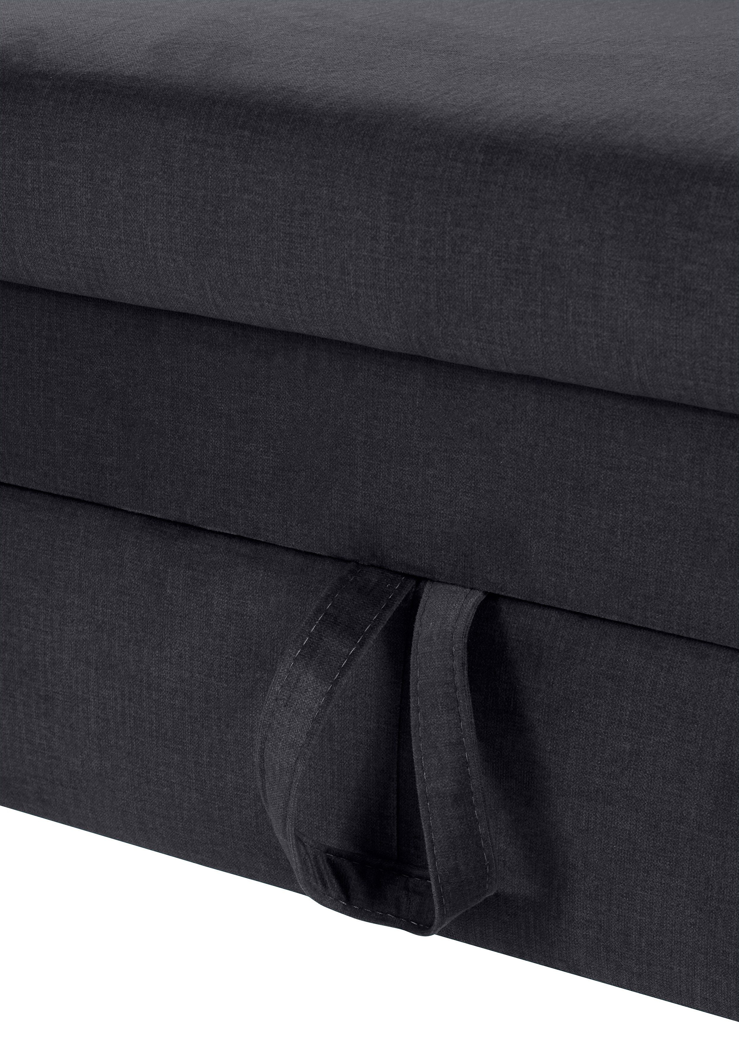 COTTA Hoekbank Morven L-vorm met hoofdeindeverstelling keuze met bedfunctie, bedlade & draadloze oplader