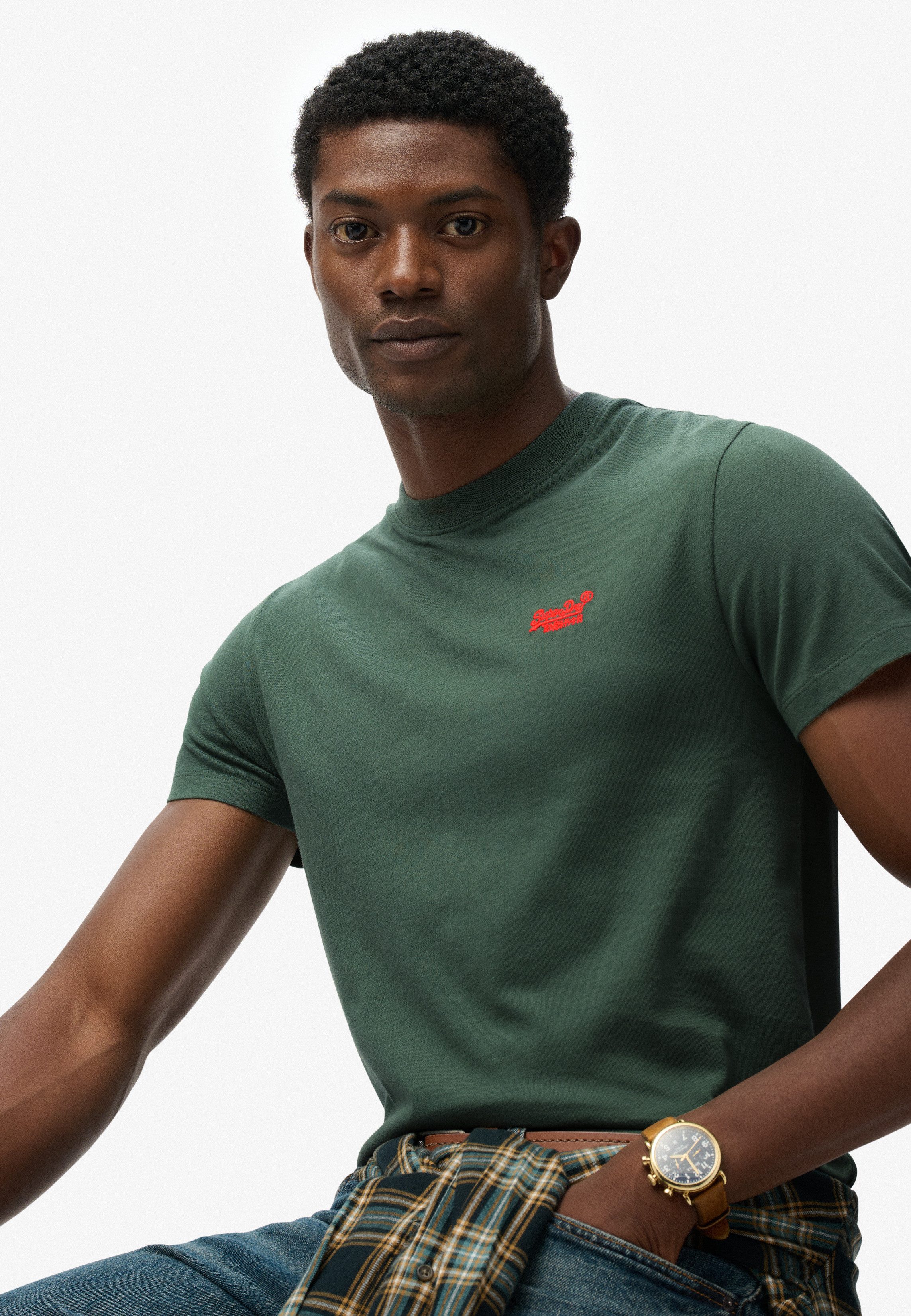 Superdry Shirt met ronde hals ESSENTIAL LOGO EMB TEE