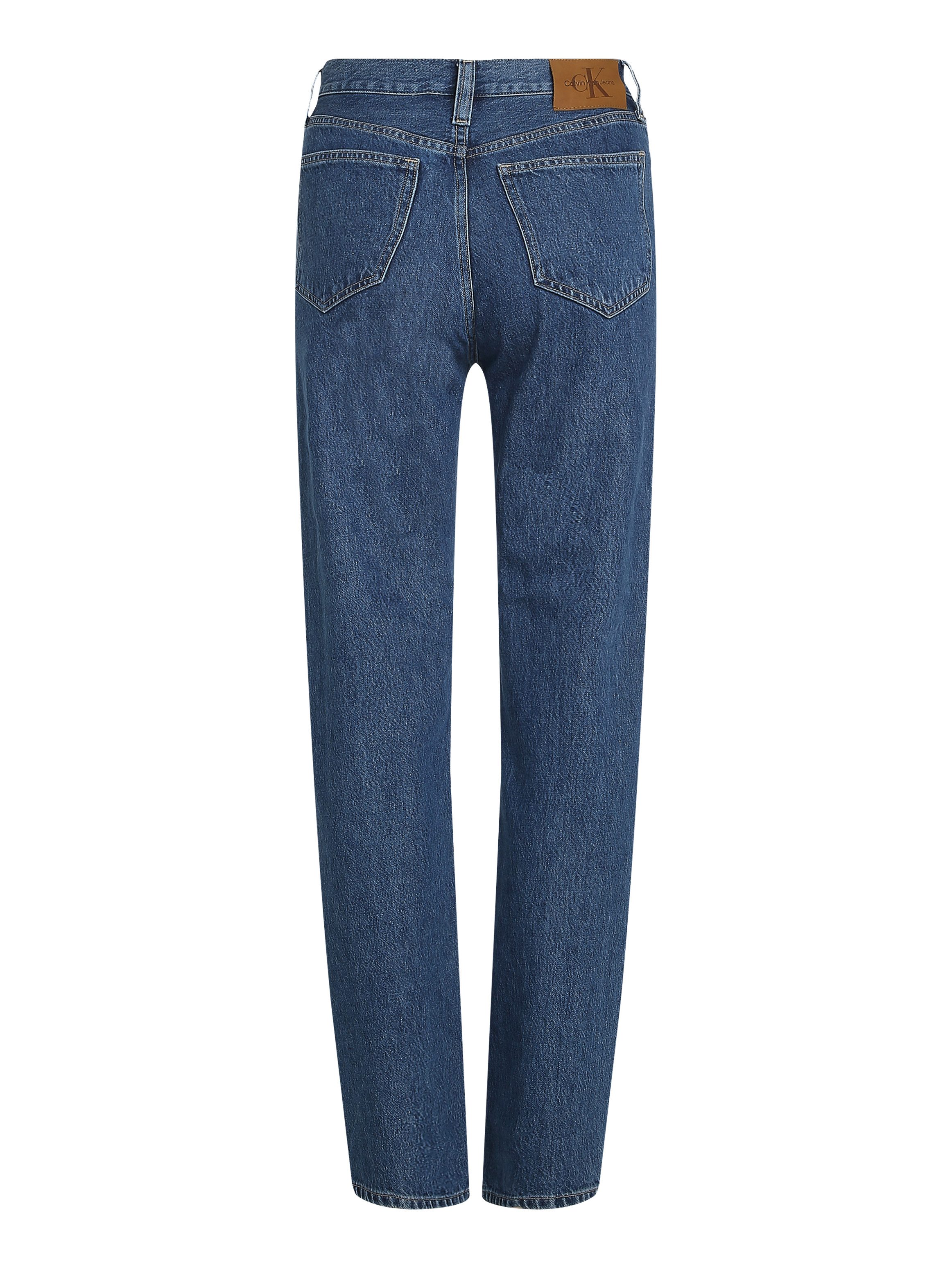 Calvin Klein Straight jeans HIGH RISE STRAIGHT in middenblauwe wassing