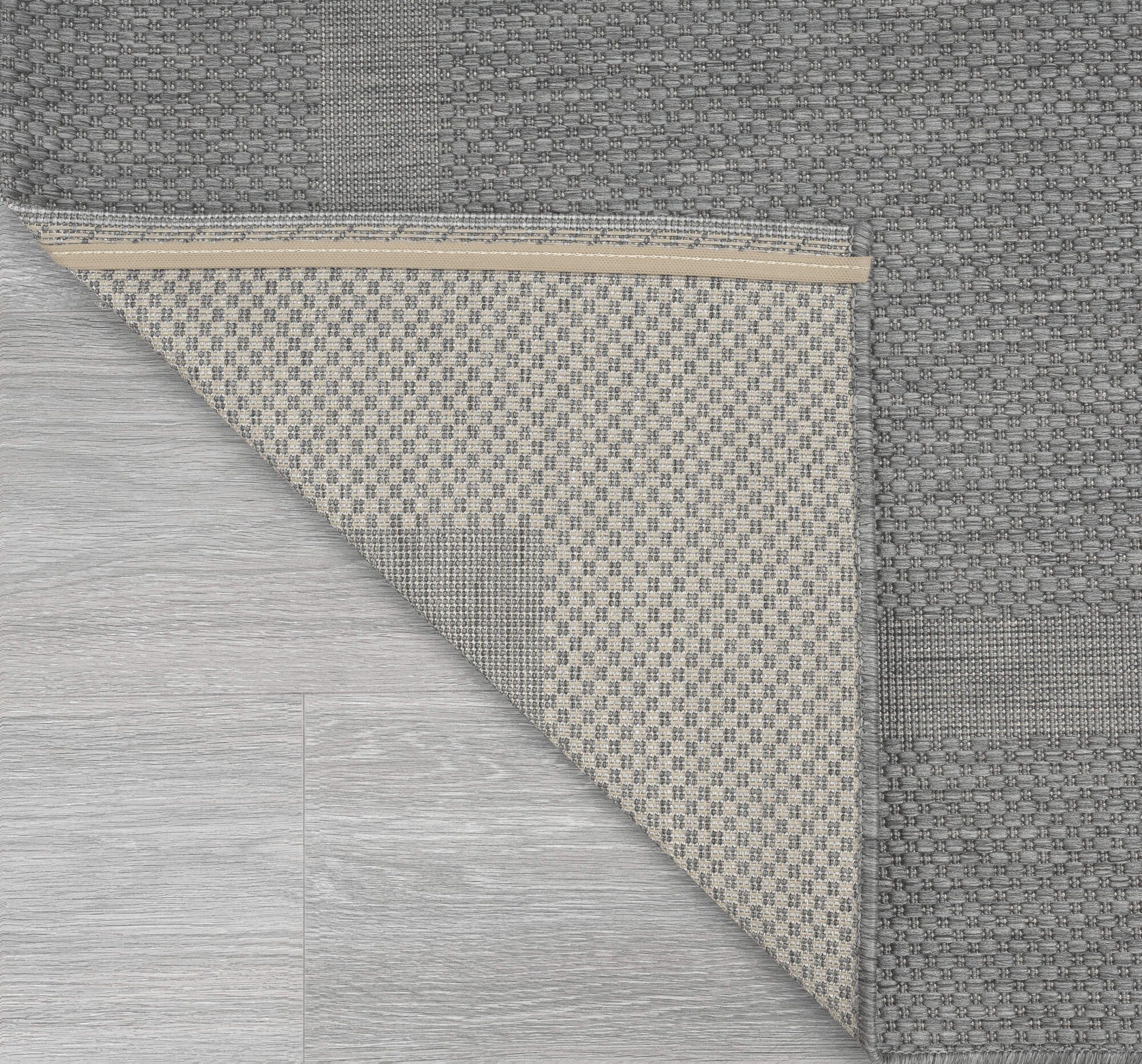 The carpet Vloerkleed Mistra round moderne robuuste binnen- en buitenkleed