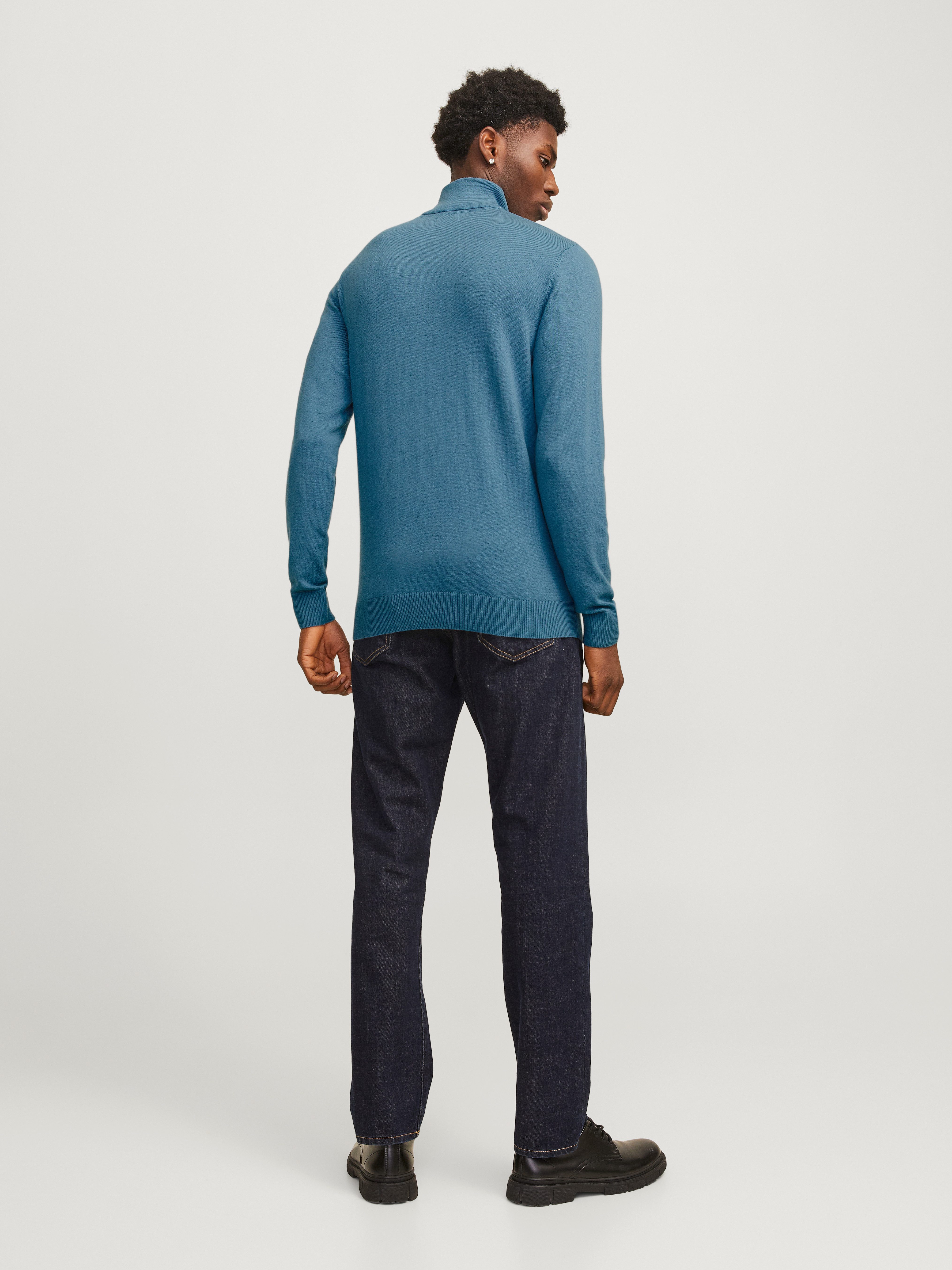 Jack & Jones Schipperstrui JJEEMIL KNIT HALF ZIP NOOS