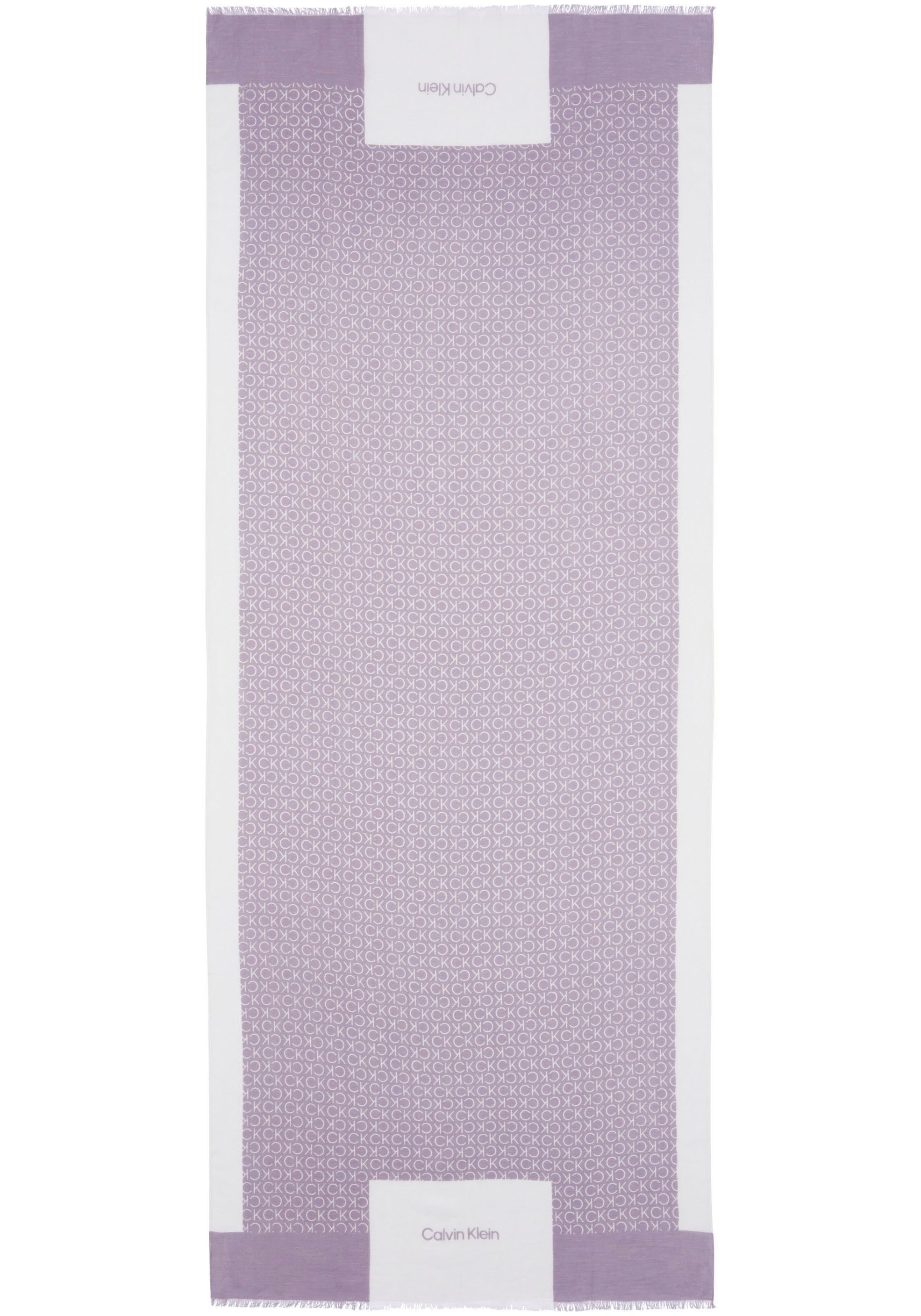 Calvin Klein Sjaal GEO MINIMAL LOGO LINEN STOLE