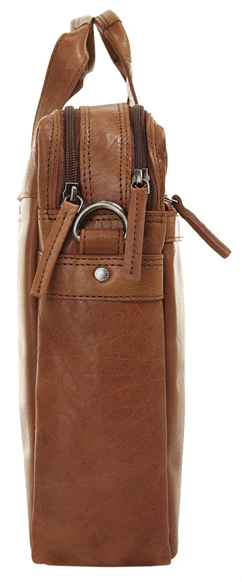 Spikes & Sparrow Aktetas echt leder