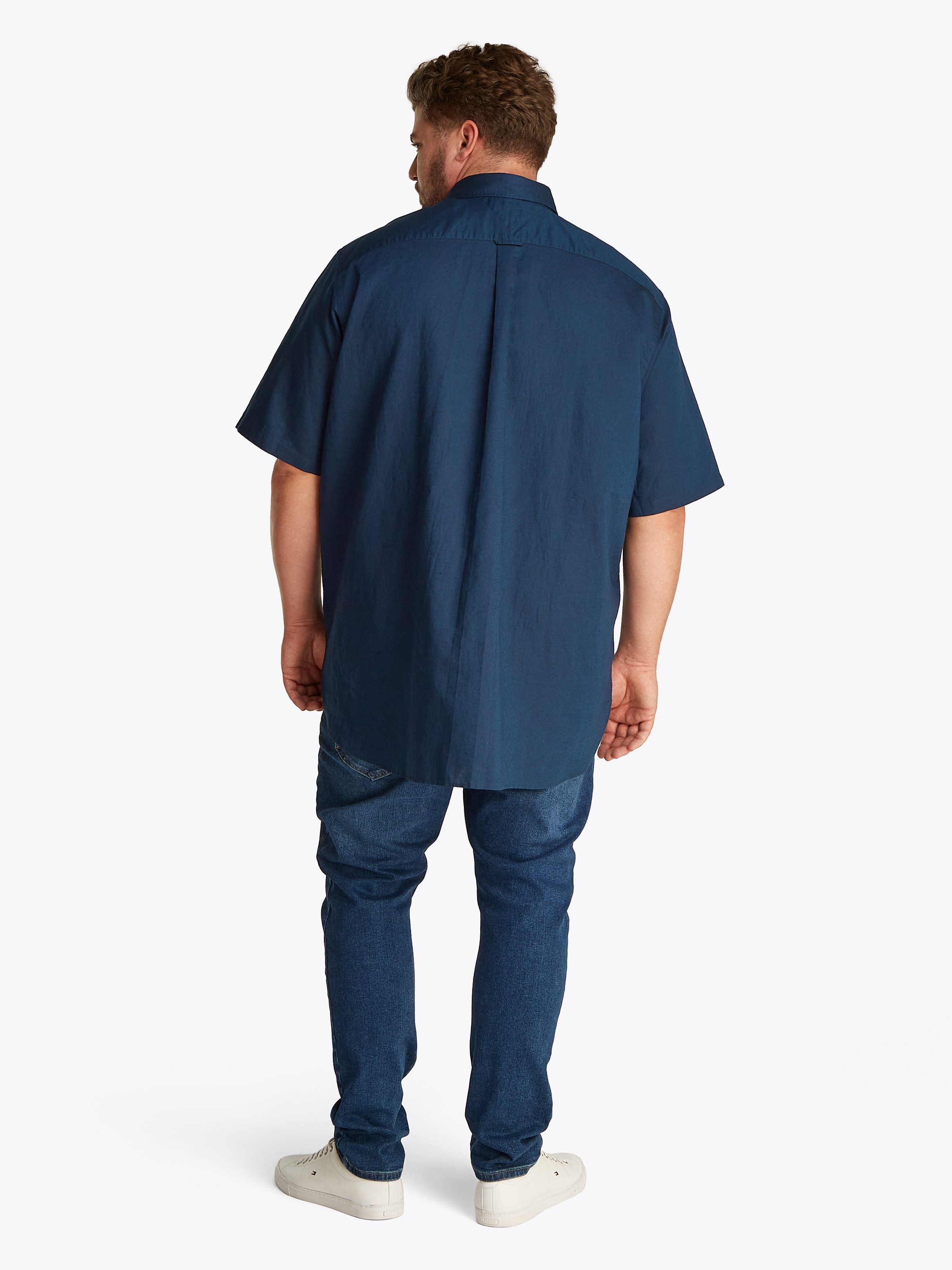 Tommy Hilfiger Overhemd met korte mouwen BT-LINEN BLEND SOLID