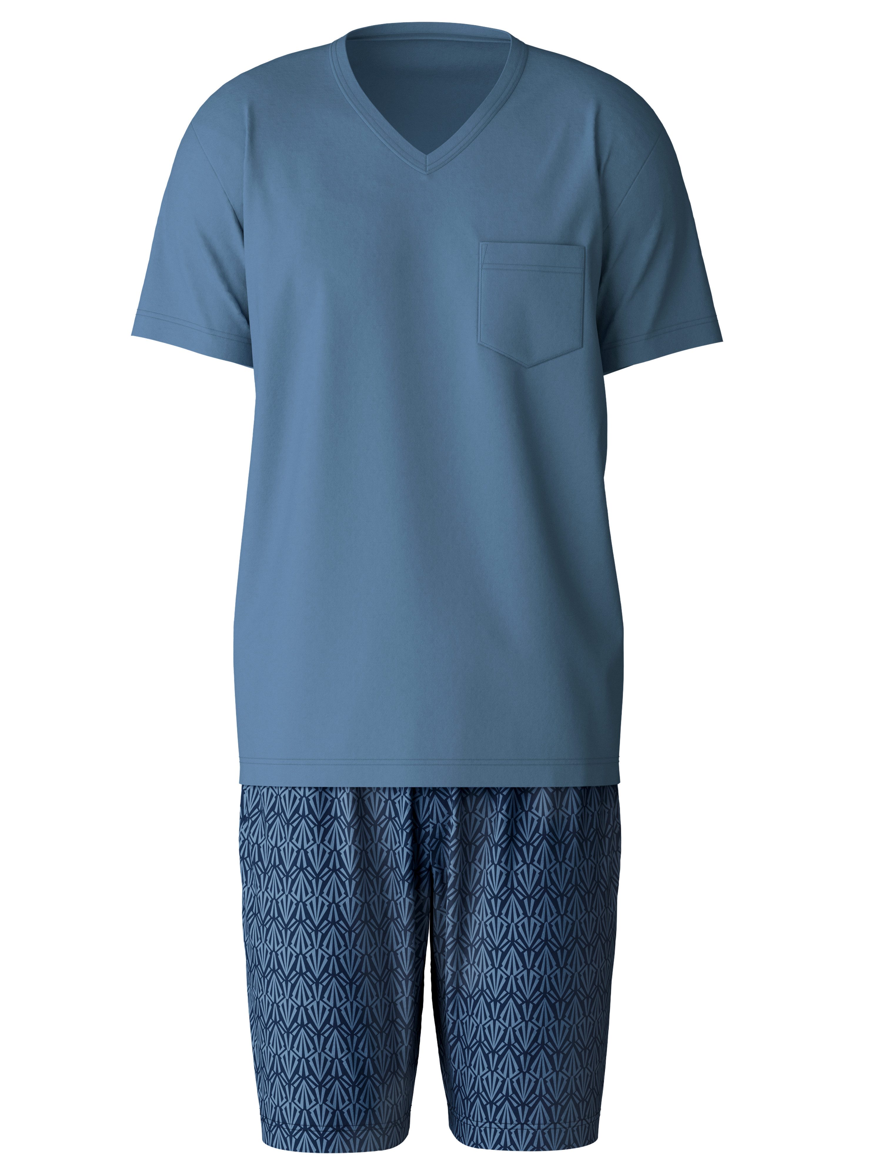 CALIDA Shortama Relax Imprint 2 met opgestikte borstzak (2-delig)