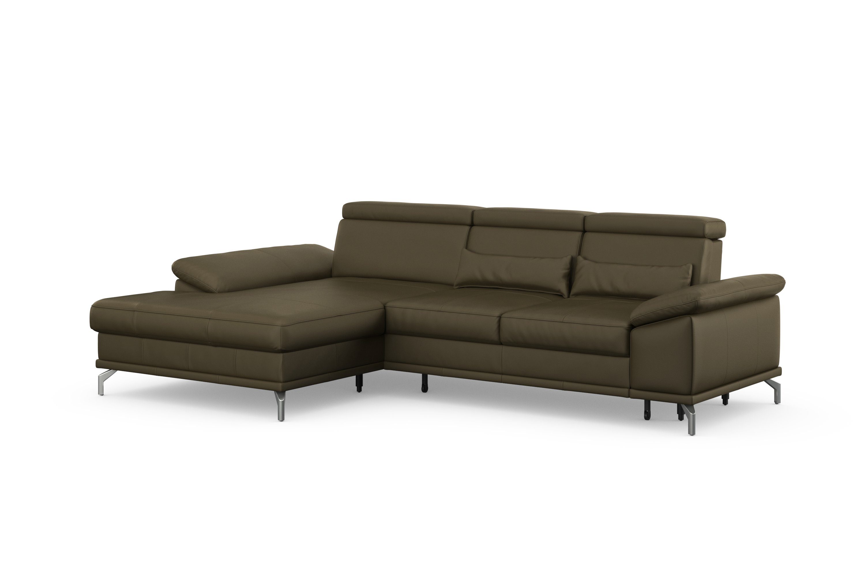 sit&more Hoekbank Cabrio L-vorm, met zitdiepteverstelling, arm- en hoofdsteunverstelling
