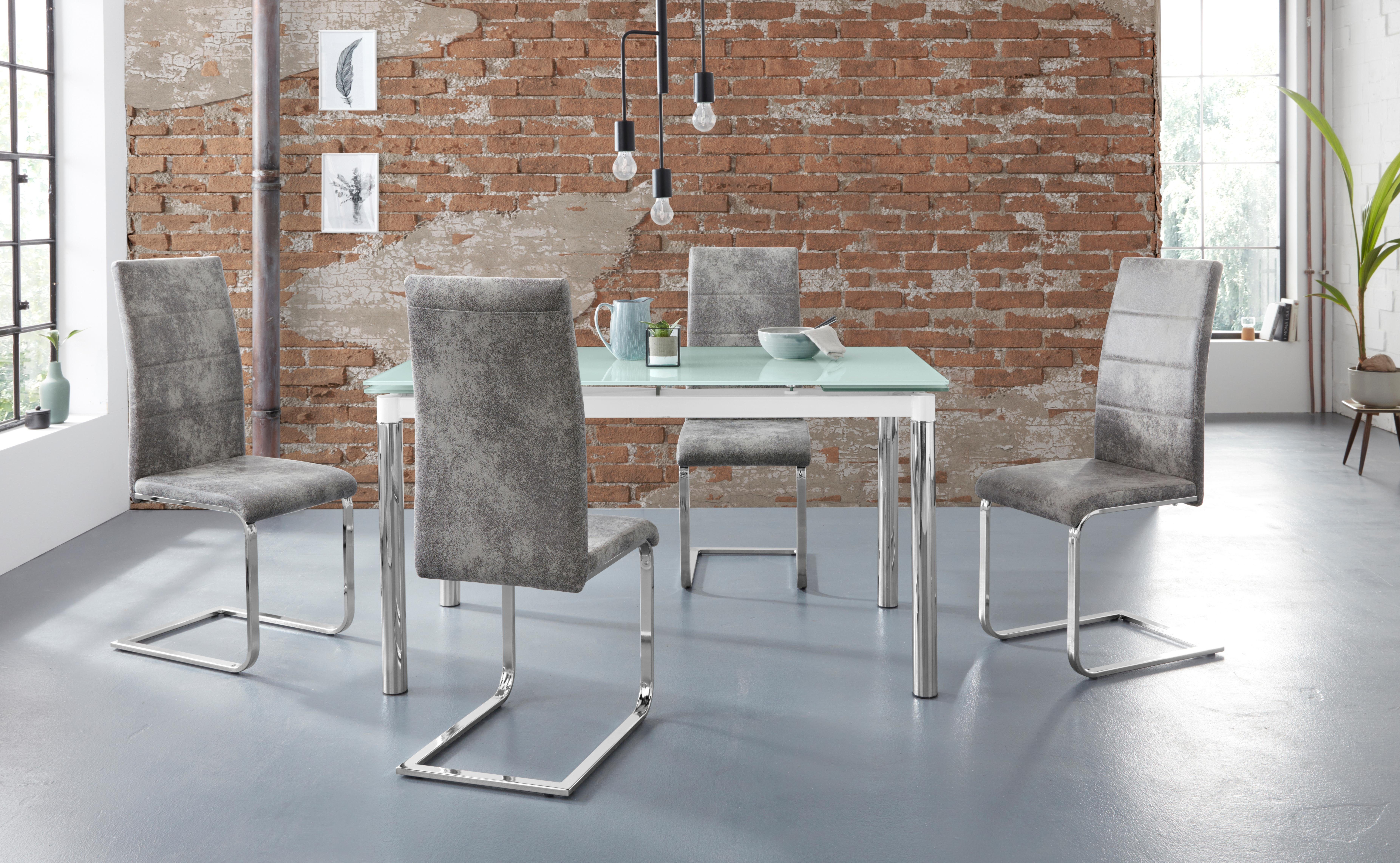 my home Eethoek Nelson/Cosy met 4 stoelen, tafel uittrekbaar, breedte 140-200 cm (set, 5-delig)