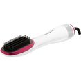 rowenta stylingborstel met warme lucht cf6220 wonder air brush stylingborstel met warme lucht  straighteningborstel, 900 w, ionenfunctie, incl. opbergtas, wit- roze wit