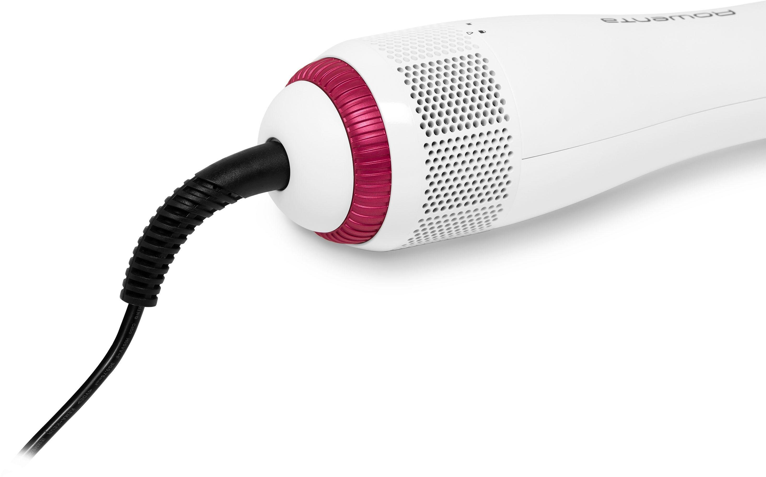 Rowenta Stylingborstel met warme lucht CF6220 Wonder Air Brush Opbergtas, haarstyler, wit/roze, 12 x 10 x 40,5 cm, CF6220