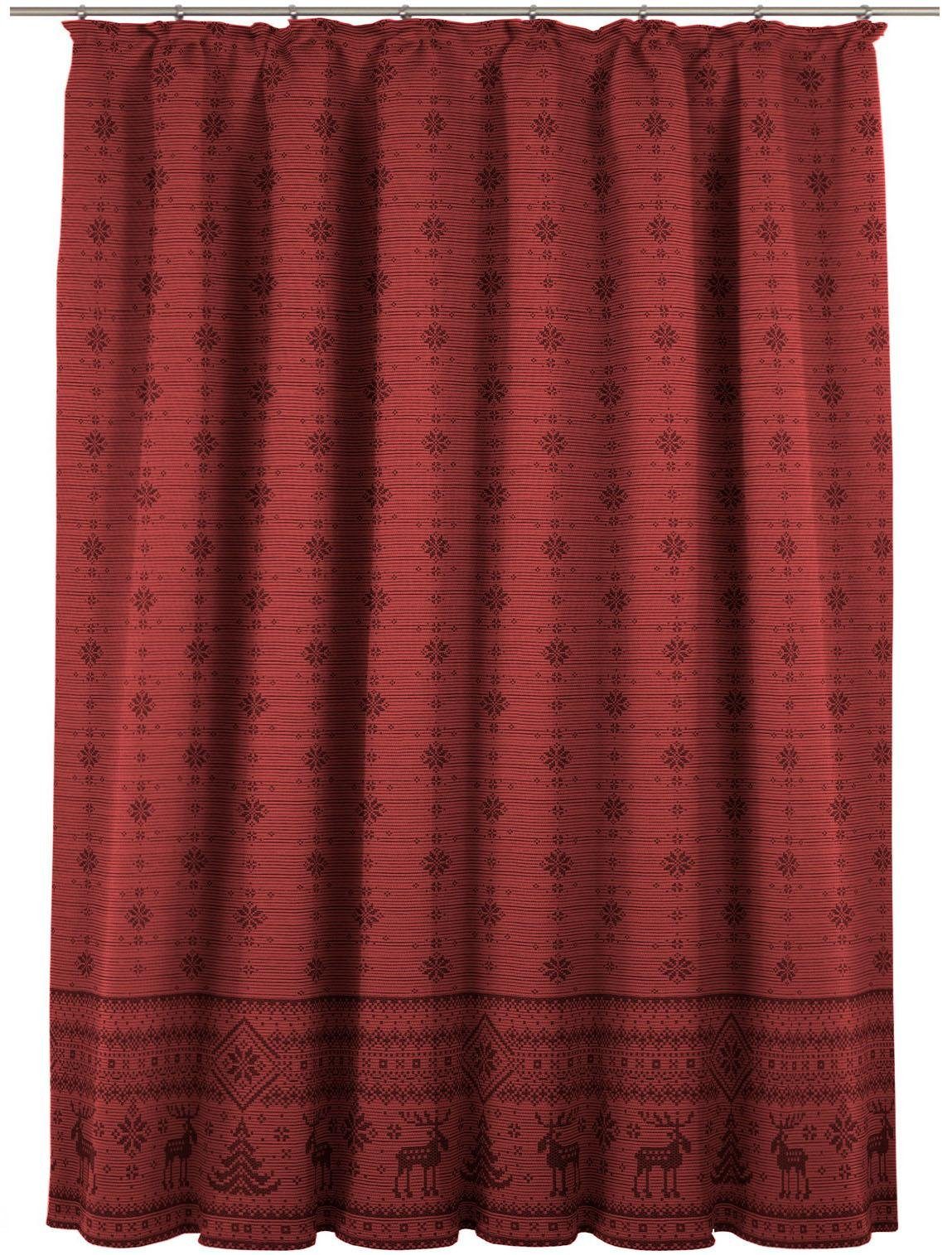 Wirth Gordijn Romo (1 stuk) kant & klaar gordijnen maat hxb: 120x65 cm rood