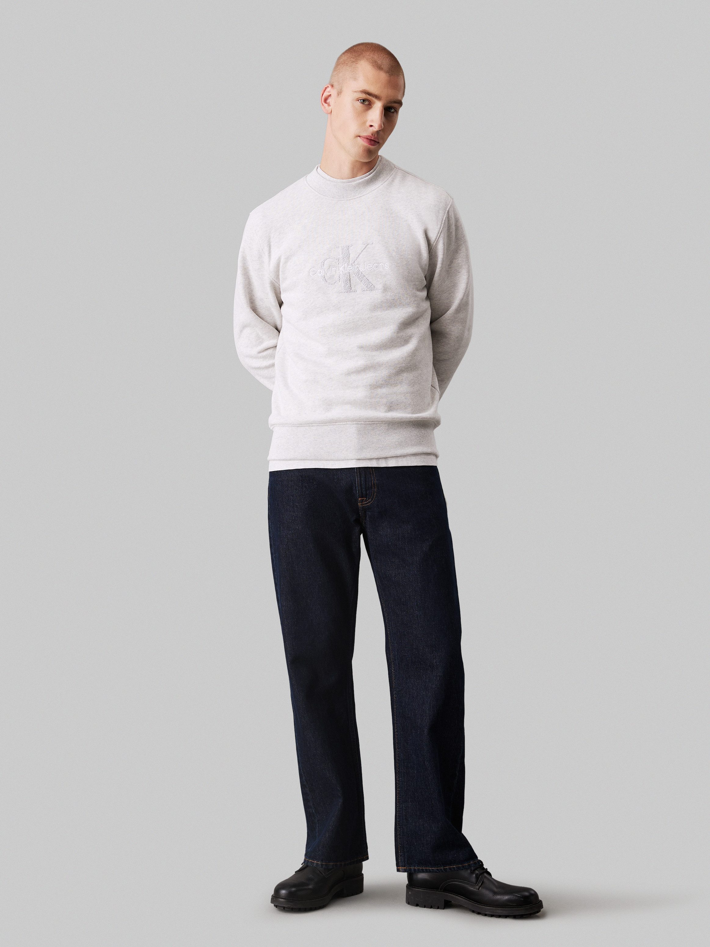 Calvin Klein Sweatshirt CHENILLE MONOLOGO CREW NECK