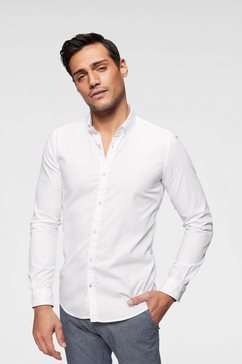tom tailor overhemd met lange mouwen met button-downkraag wit