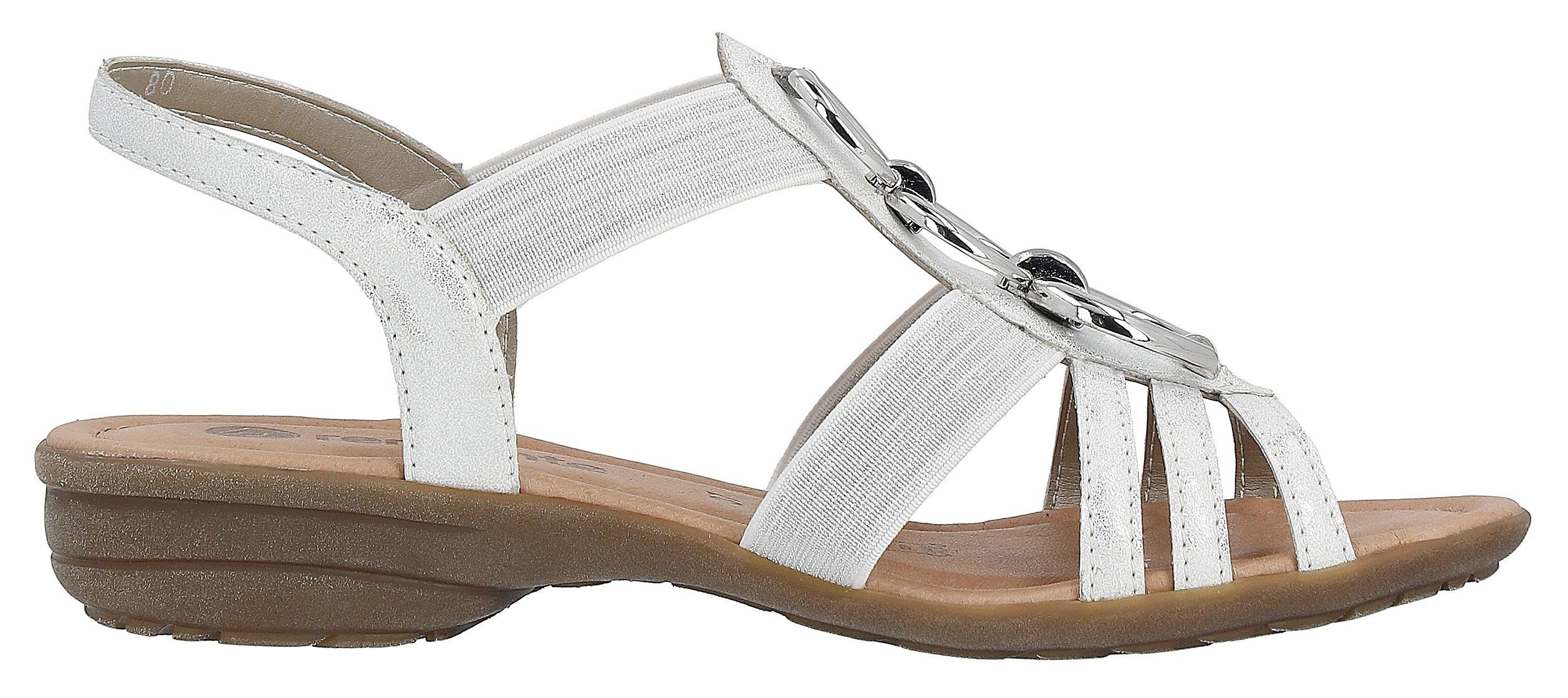 Remonte Sandalen , sleehak, zomerschoen, sandaal met elastische banden