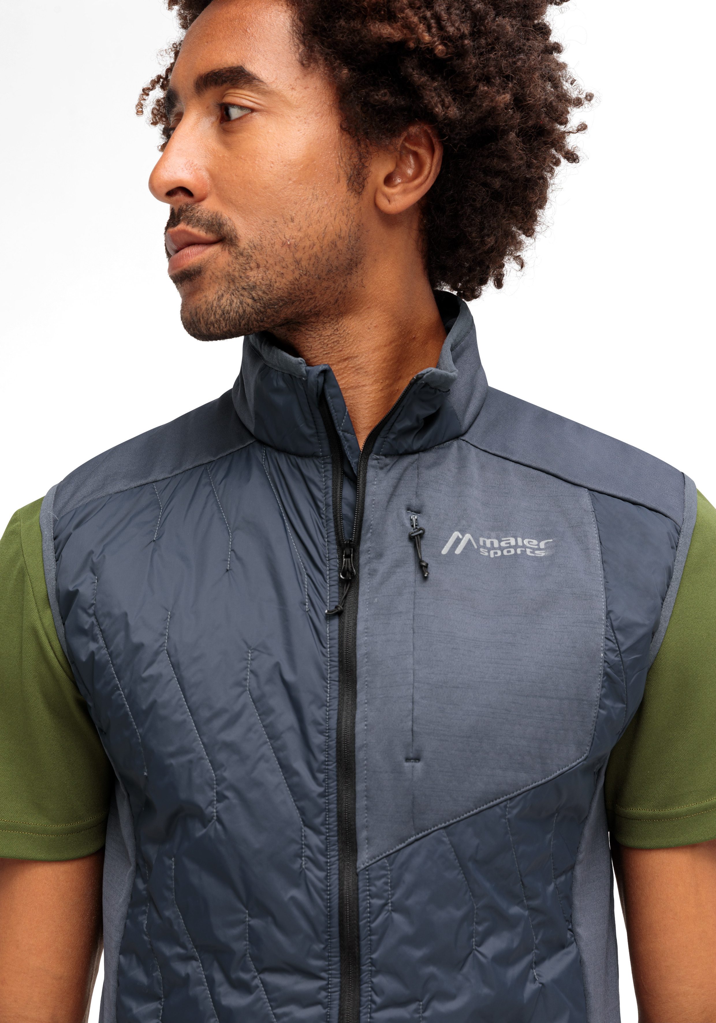 Maier Sports Functionele bodywarmer Serpe Vest M Heren vest, ademend outdoor vest, 3 zakken met rits