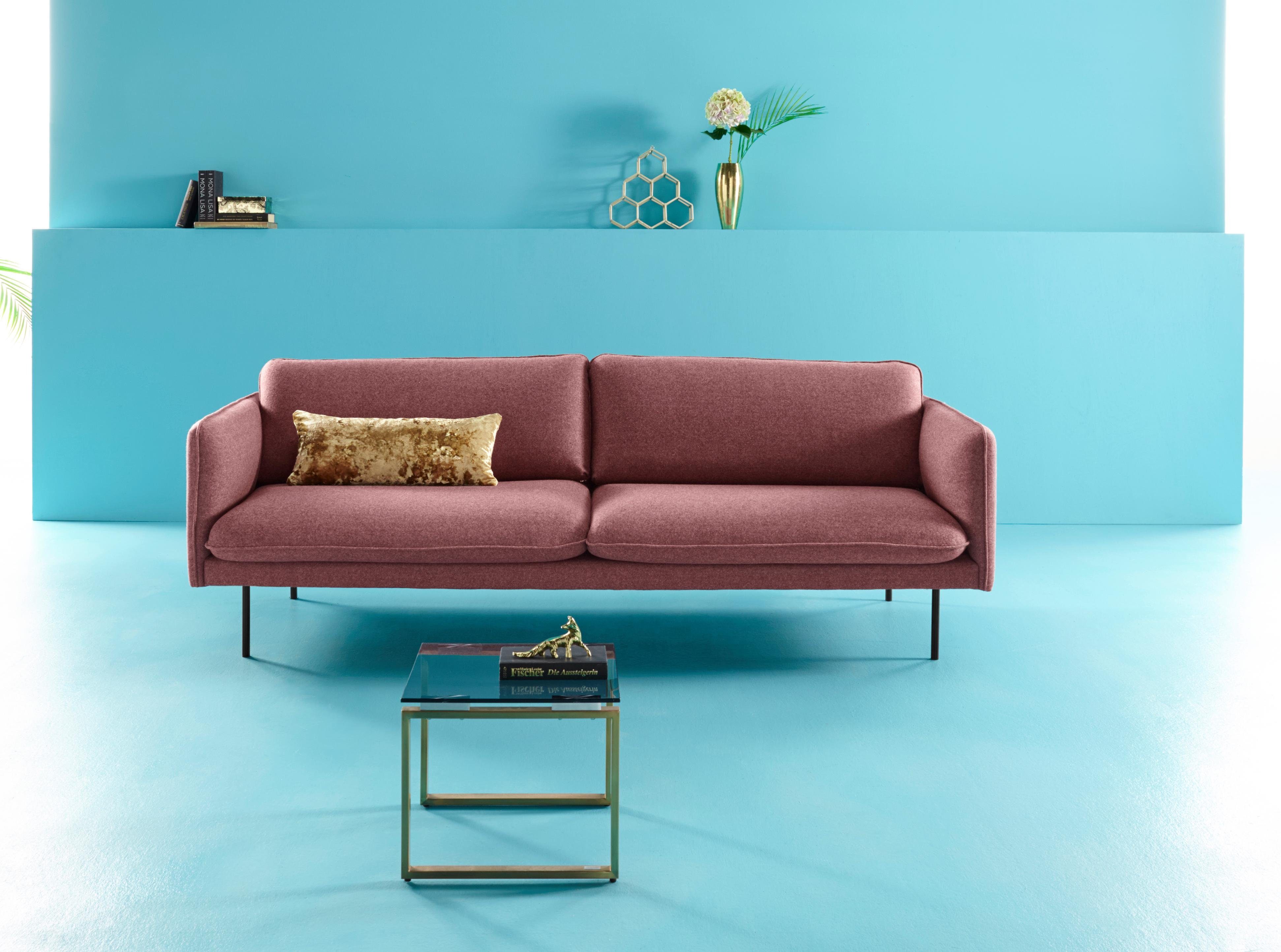 COUCH ♥ 3-zitsbank Levon in een moderne look, met metalen poten, couch favorieten