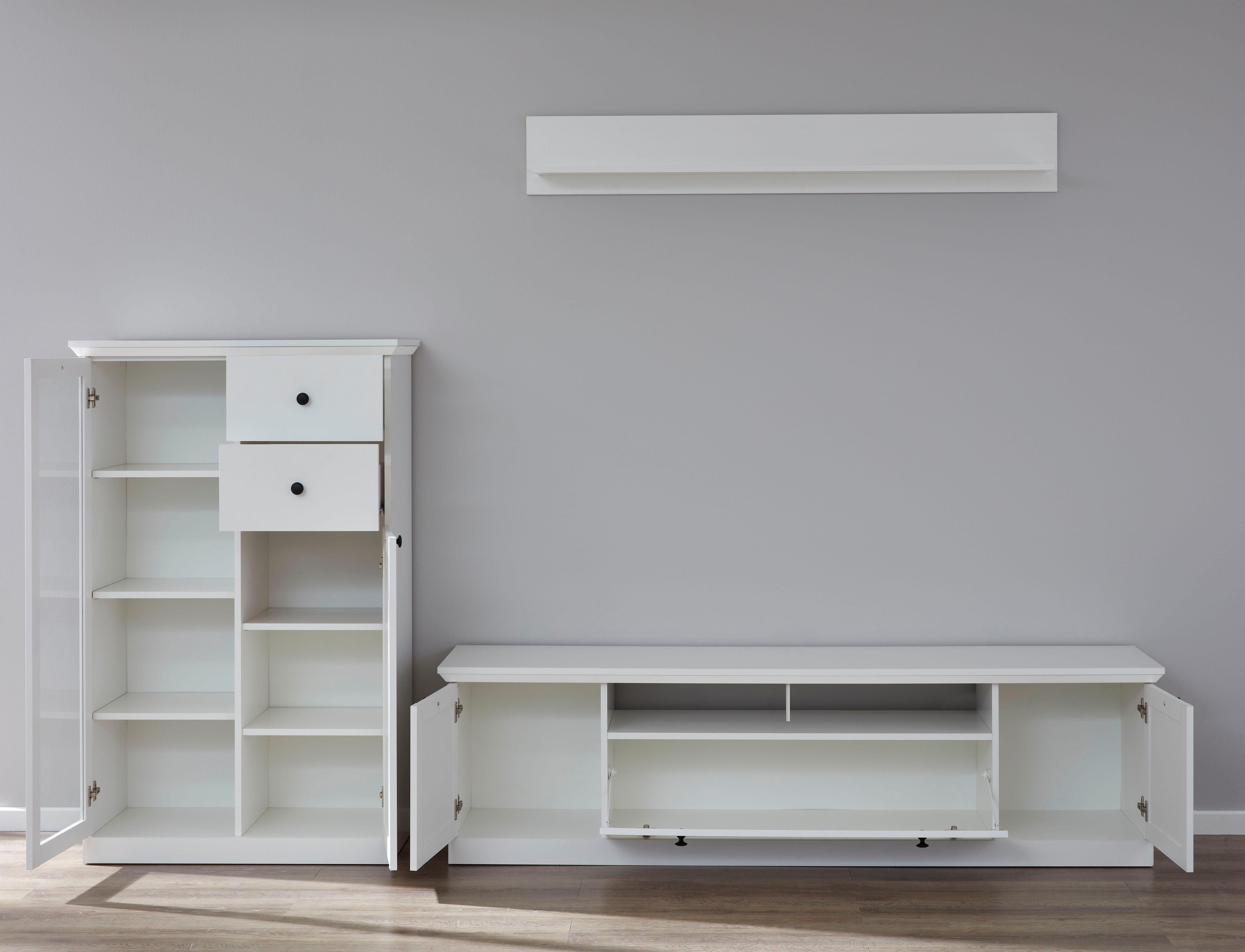 Home affaire Wandmeubel Örebro tijdloze landelijke stijl, volledig uittrekbaar, verlichting optioneel (set, 3-delig)