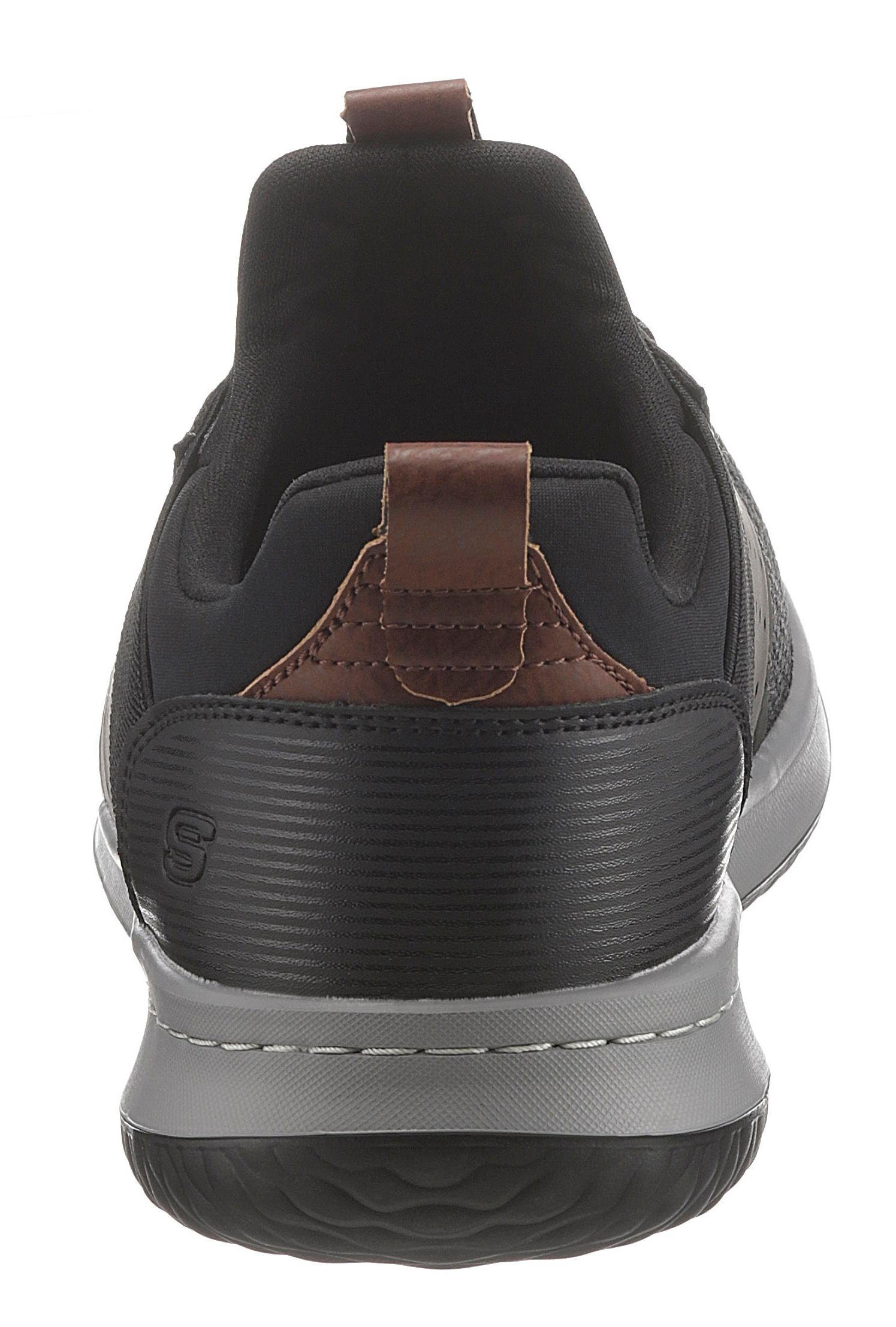 Skechers Slip-on sneakers Delson-Camben Slipper, vrijetijdsschoen met praktische elastiek
