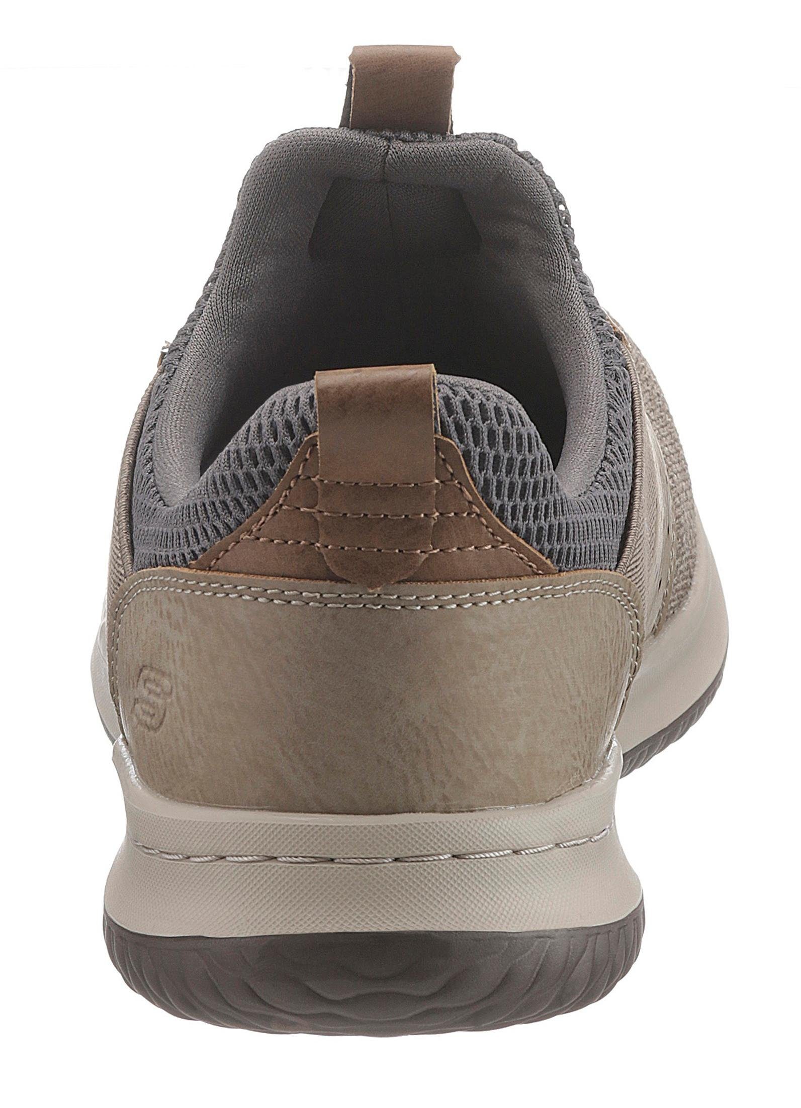 Skechers Slip-on sneakers Delson-Camben Slipper, vrijetijdsschoen met praktische elastiek