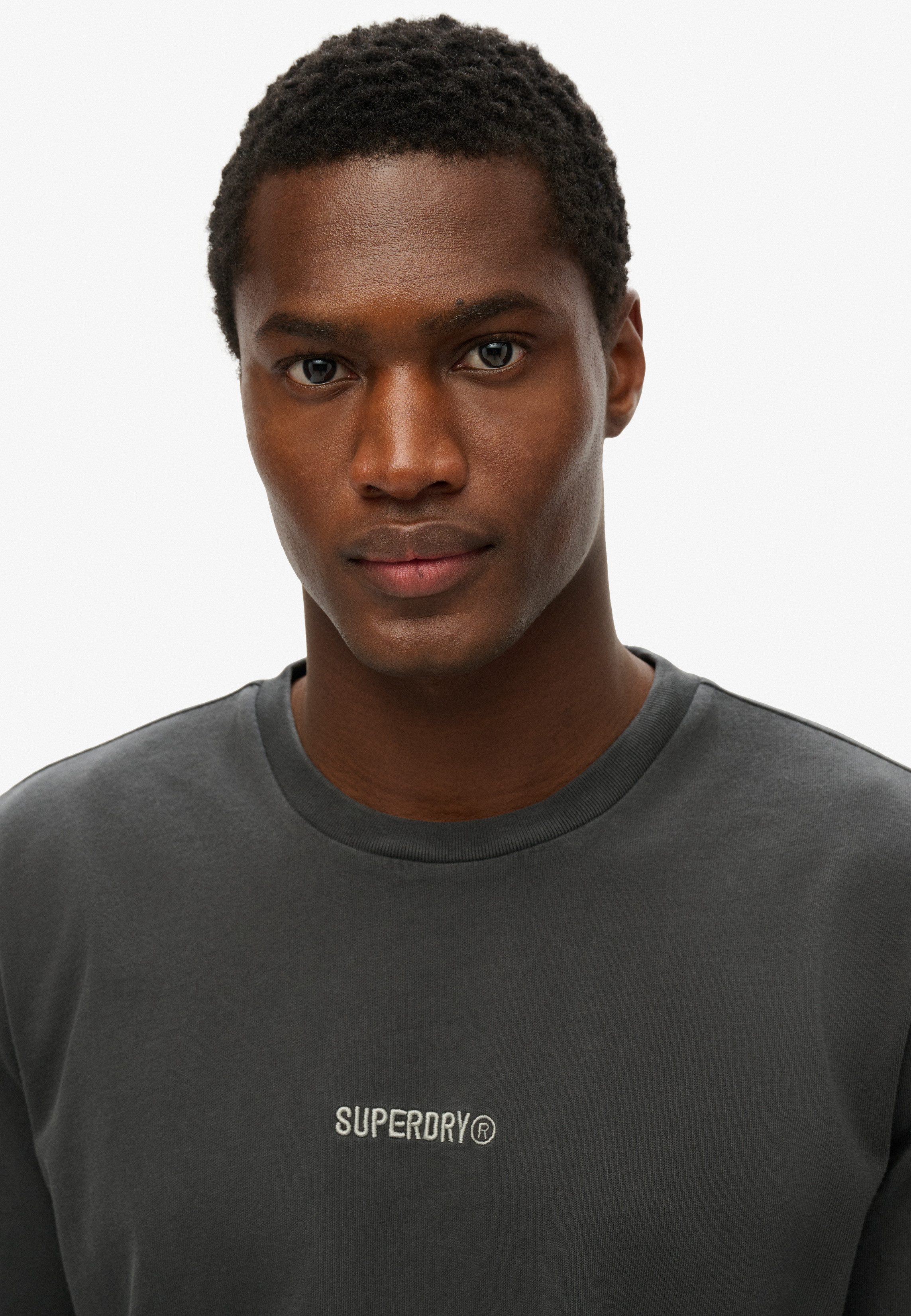 Superdry Shirt met ronde hals MICRO LOGO T SHIRT