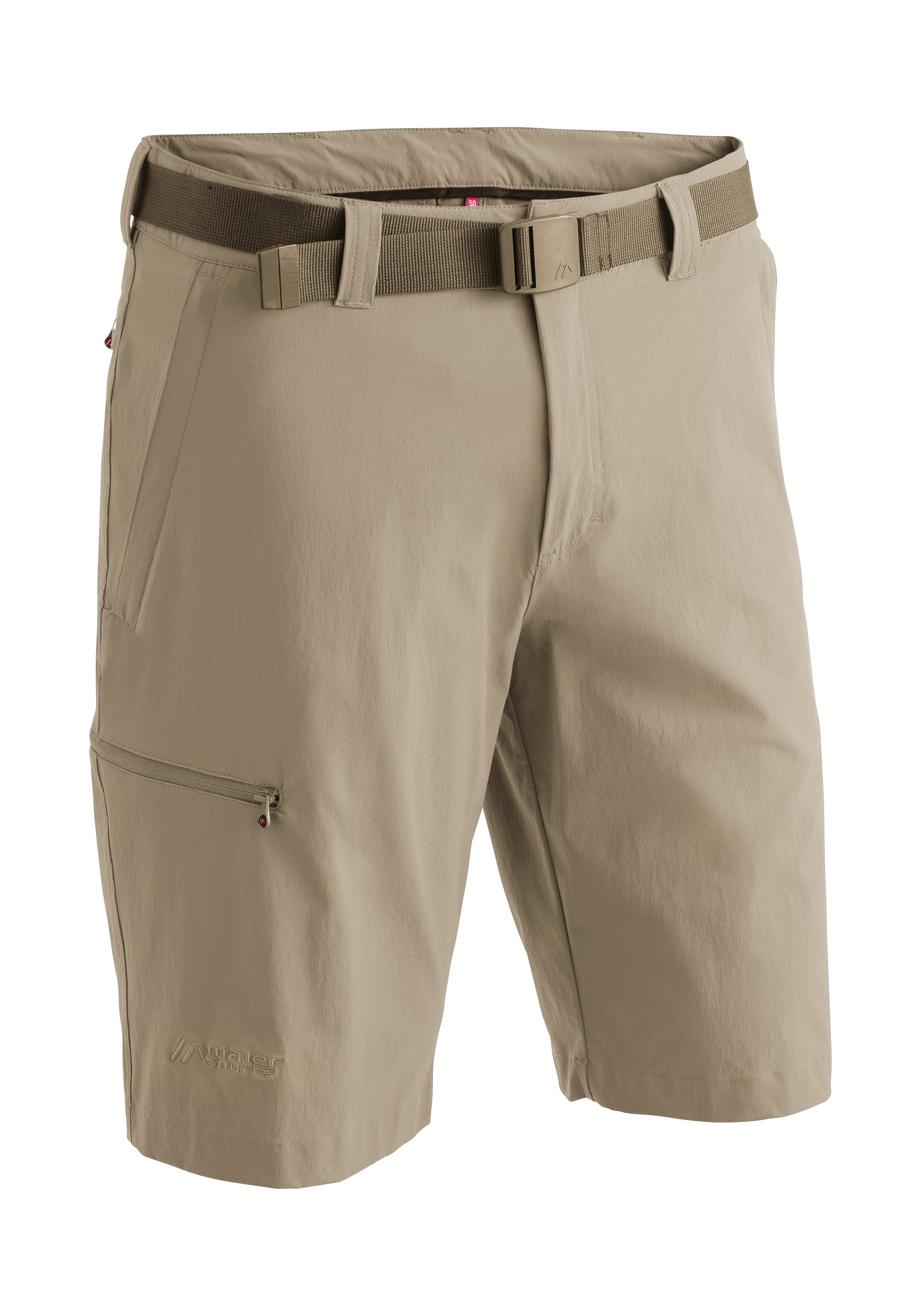 Maier Sports Functionele short Huang Heren shorts, korte outdoor-broek, bermuda met 4 zakken, regular fit heren sportshorts maat 52 beige