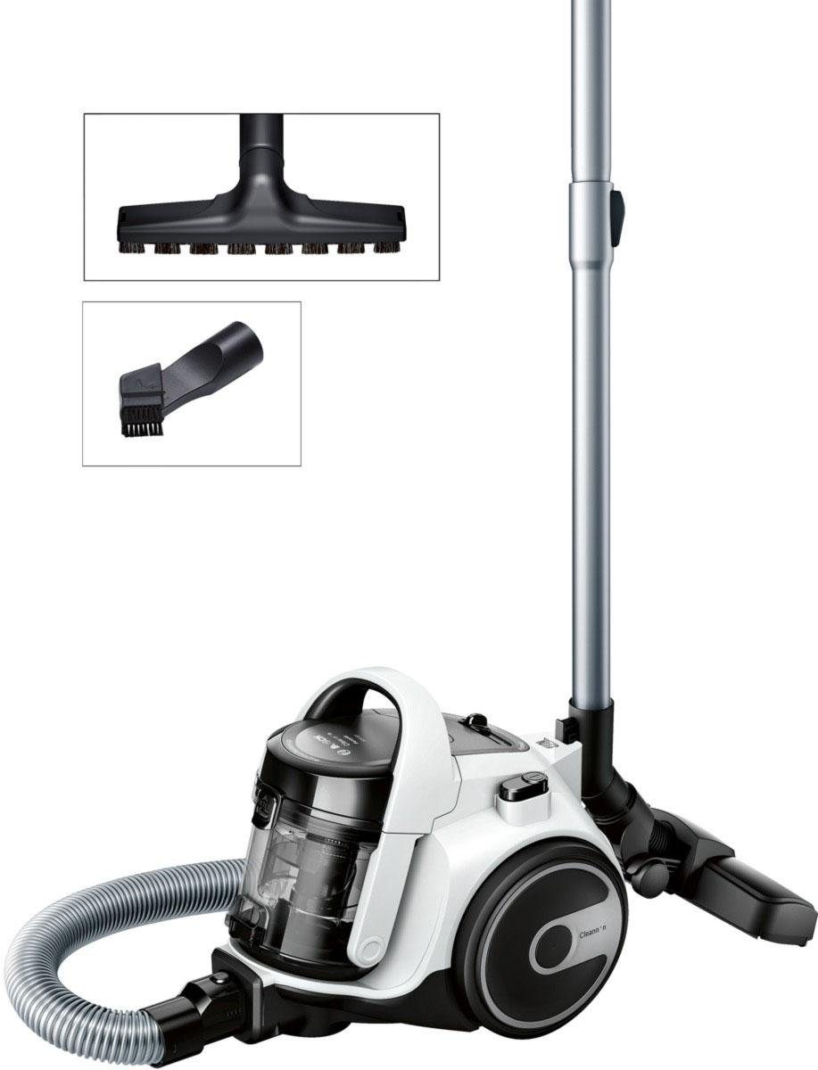 BOSCH Stofzuiger BGS05AAA1 Cleann'n voor parket/tapijt/tegels, hoge zuigkracht, lange kabel, wit