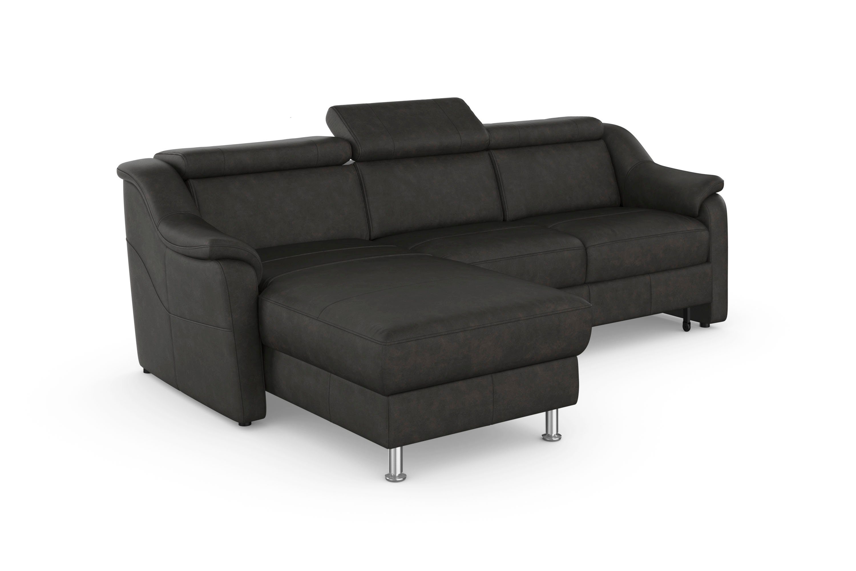 sit&more Hoekbank Freetown L-vorm met verstelbare hoofdsteun en comfortabele binnenvering