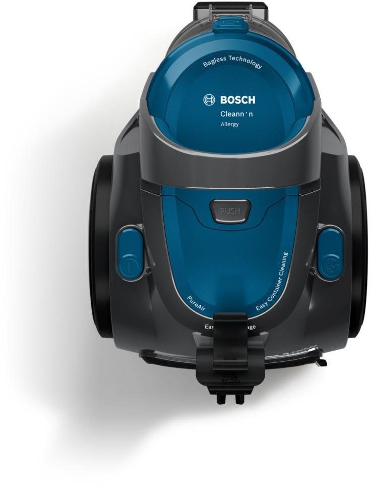 BOSCH Stofzuiger BGC05A220A Cleann'n voor parket/tapijt/tegels, hoge zuigkracht, lange kabel, blauw