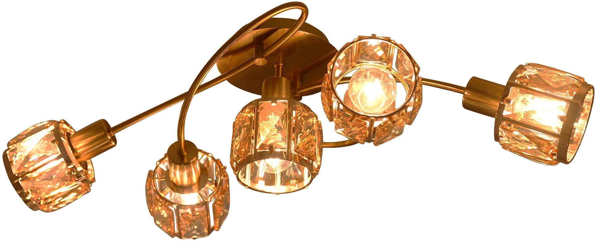 näve Led-plafondlamp Josefa 5 fittingen plafondlamp, 5xe14 max.40 w, materiaal: metaal(ijzer) glas(1 stuk)