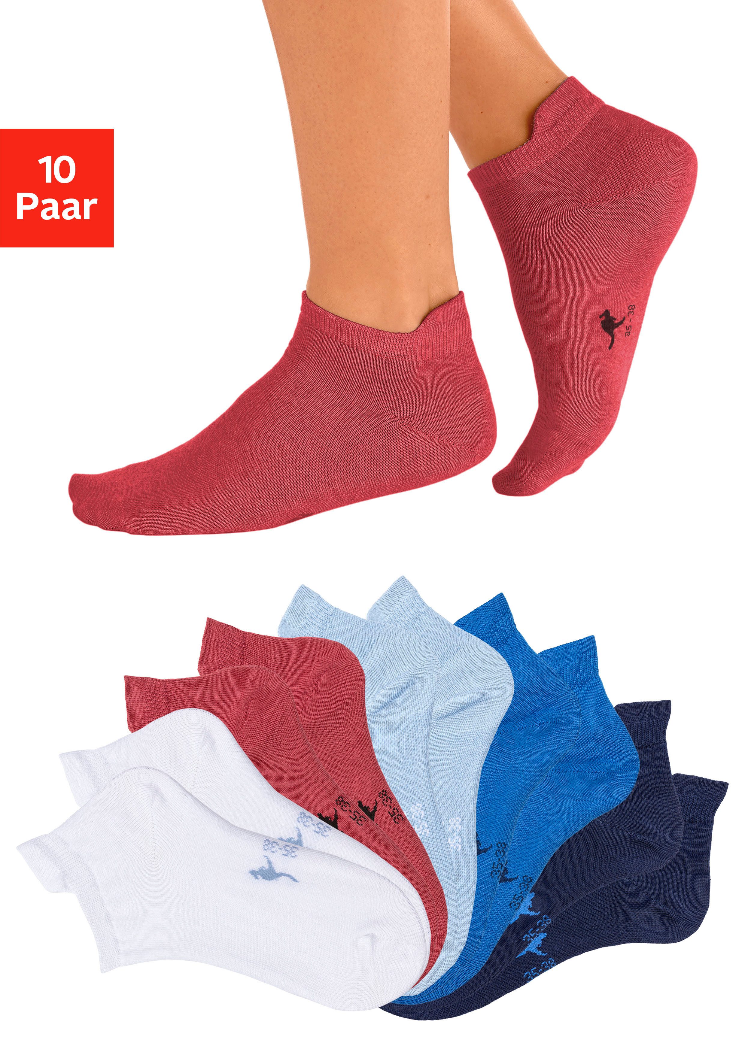 KangaROOS Sneakersokken met verlengd boord aan de achterkant (set, 10 paar)