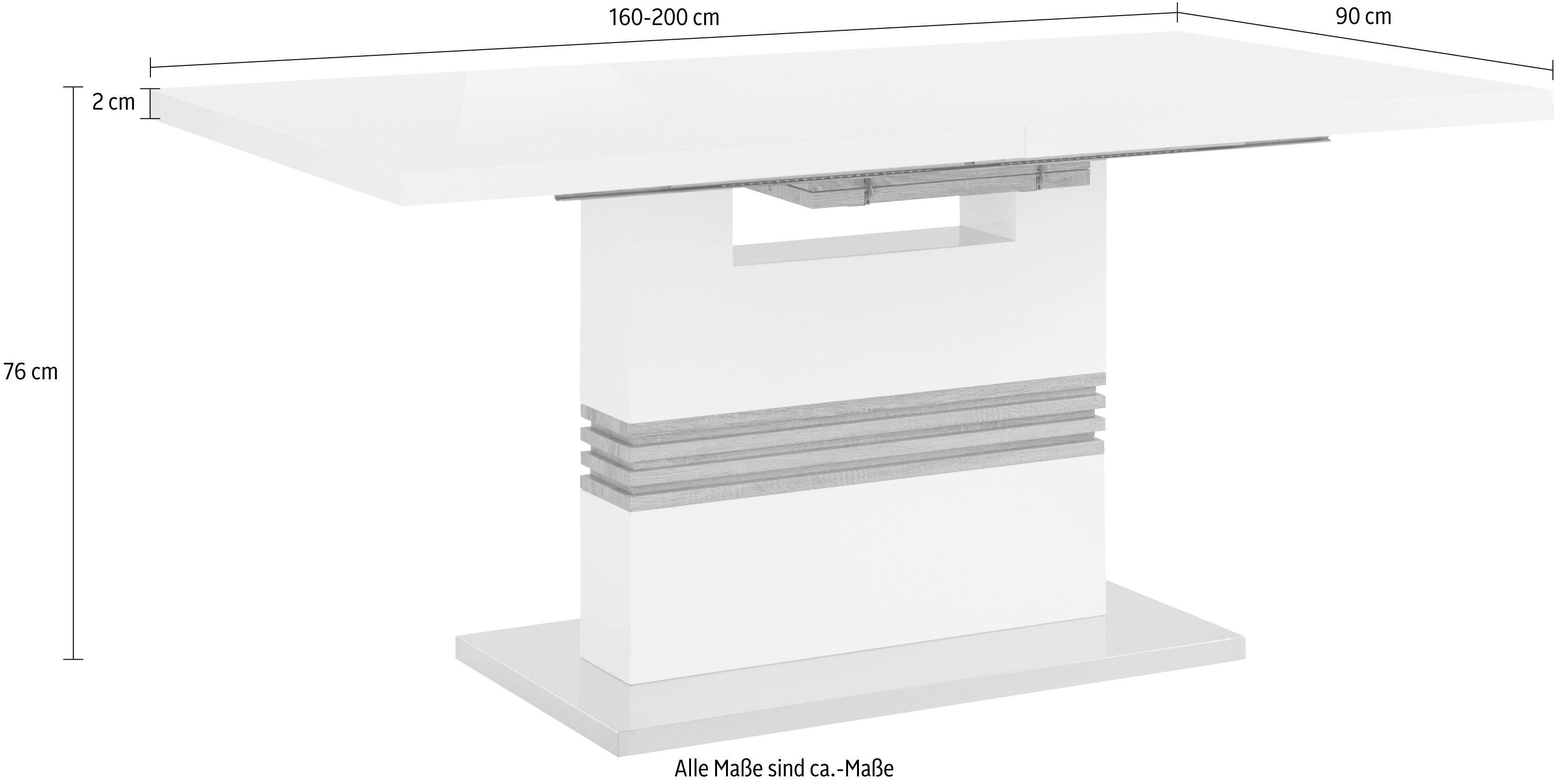 INOSIGN Eettafel Perez Breedte 160-200 cm
