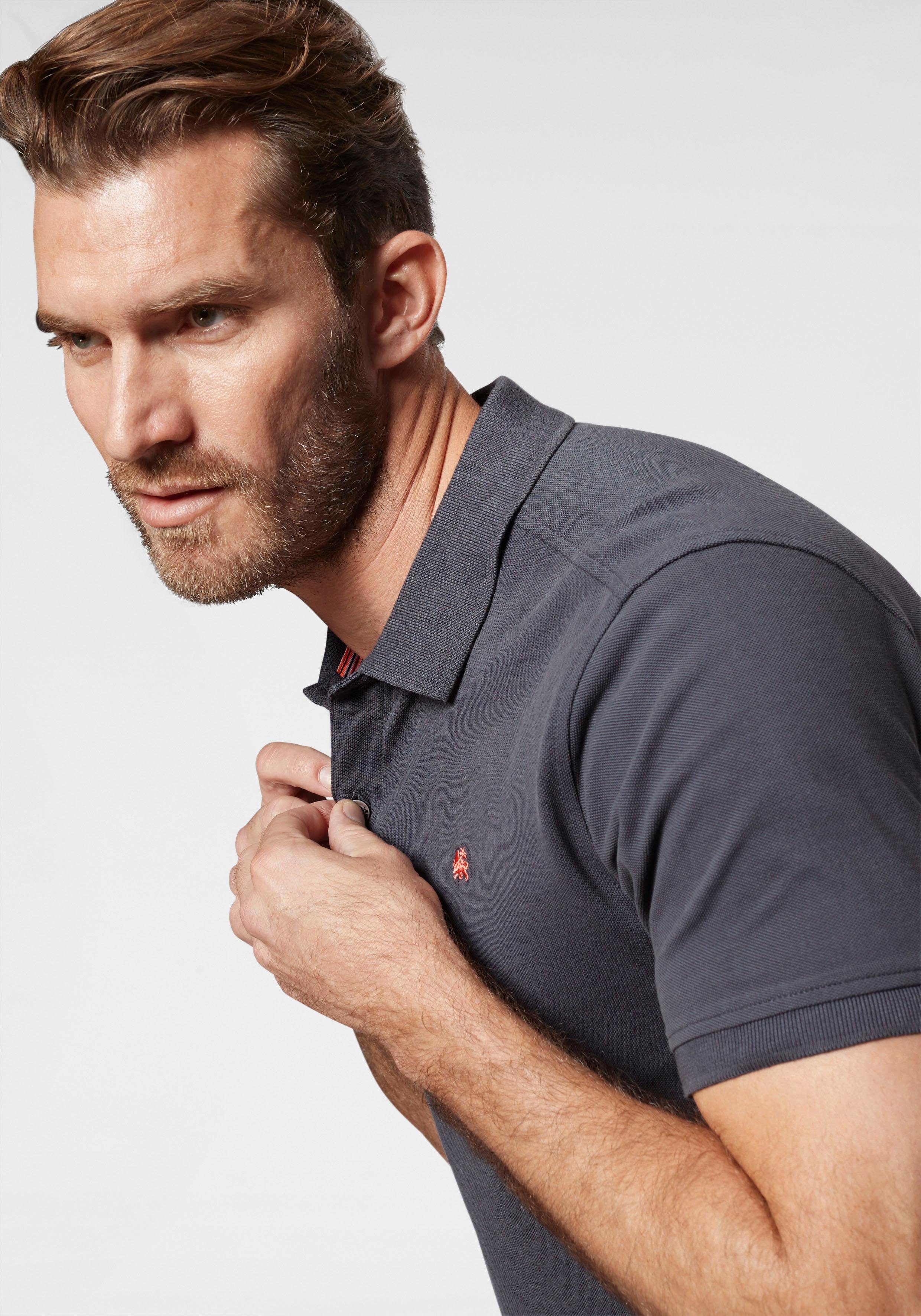 Lerros Poloshirt met stijlvol borduursel op borsthoogte