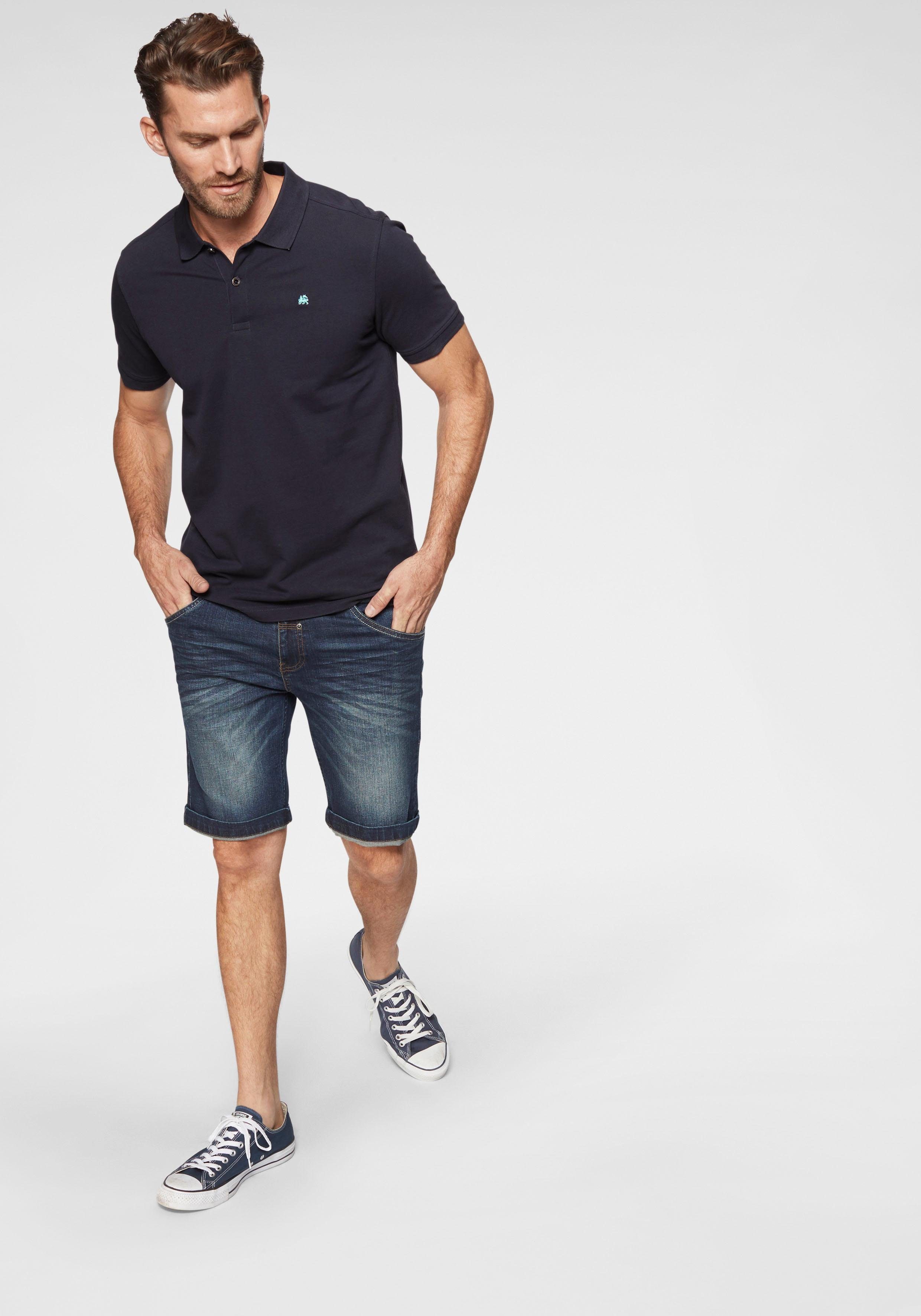 Lerros Poloshirt met stijlvol borduursel op borsthoogte