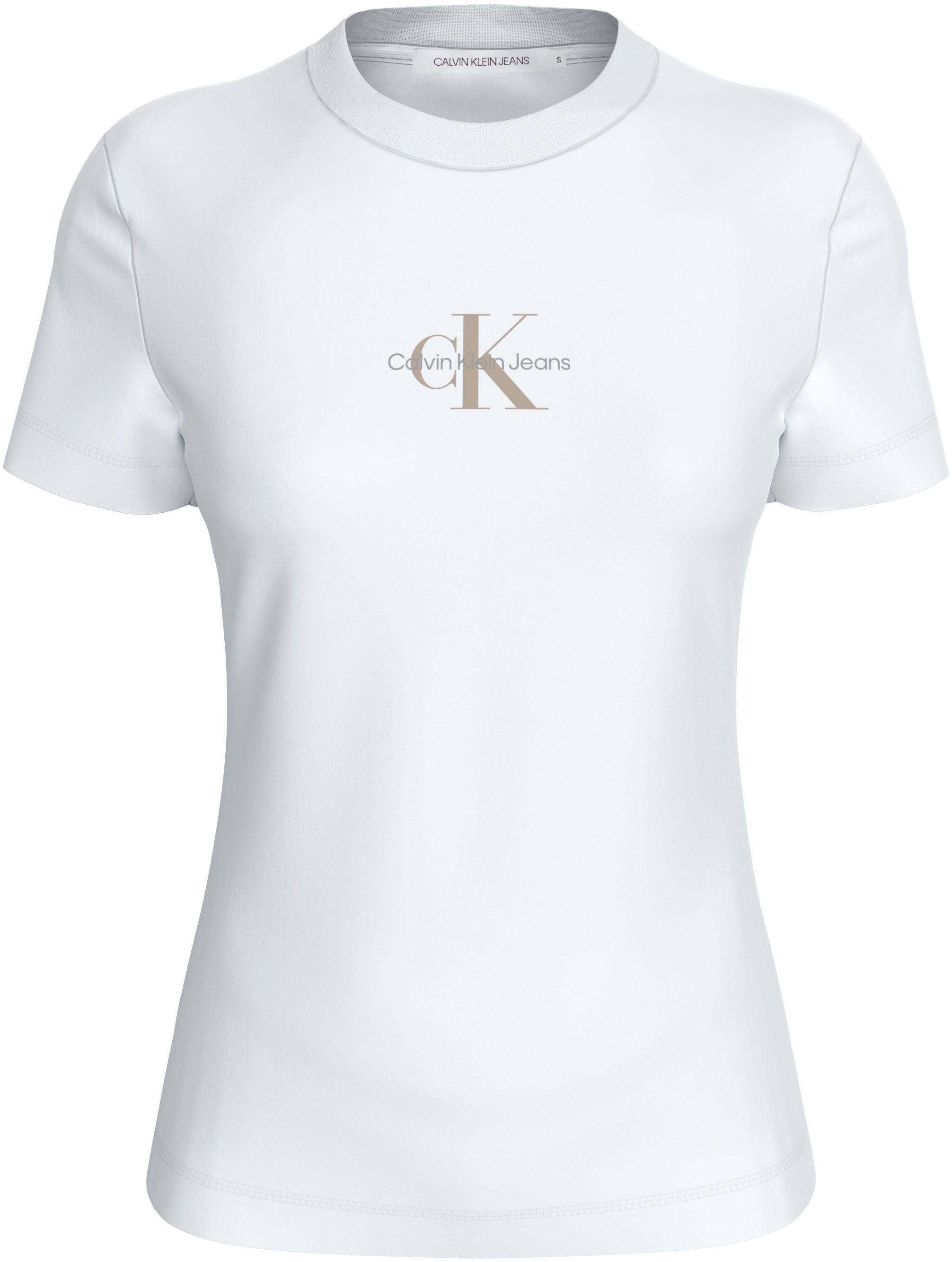 Calvin Klein T-shirt MONOLOGO SLIM TEE met gestempeld logo