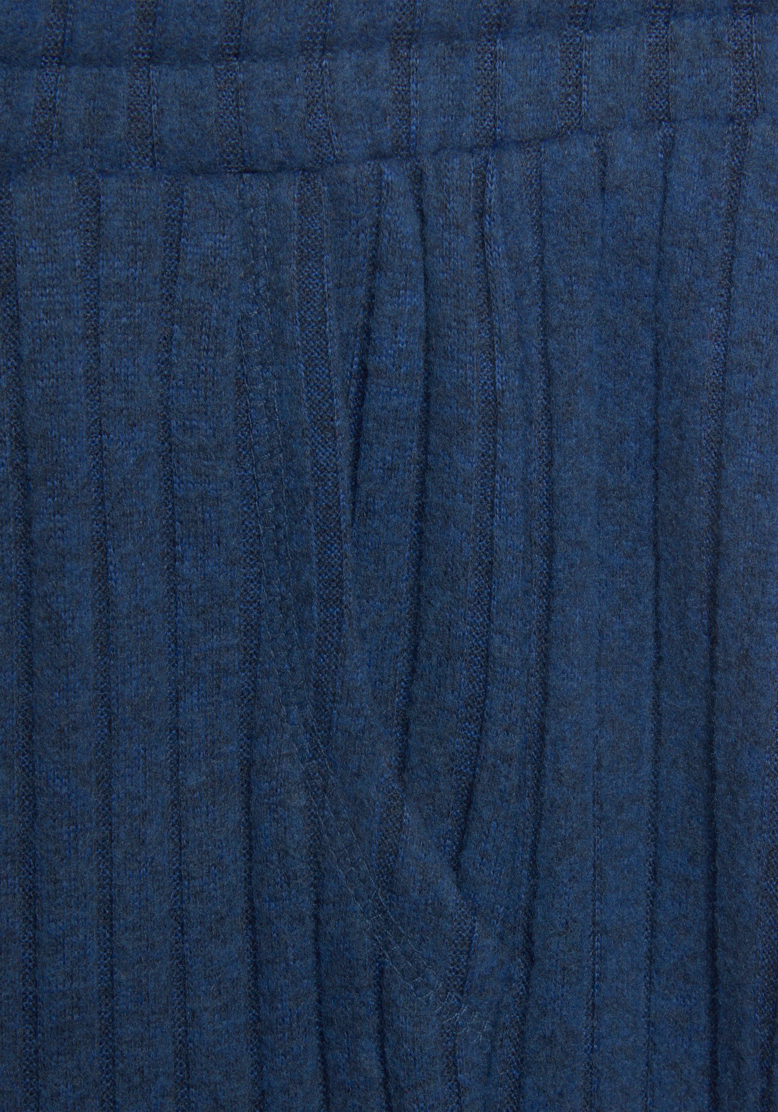 Lascana Homewearbroek -Loungebroek -lounge-/brei broek met wijde pijpen en zijzakken, loungewear (1-delig)