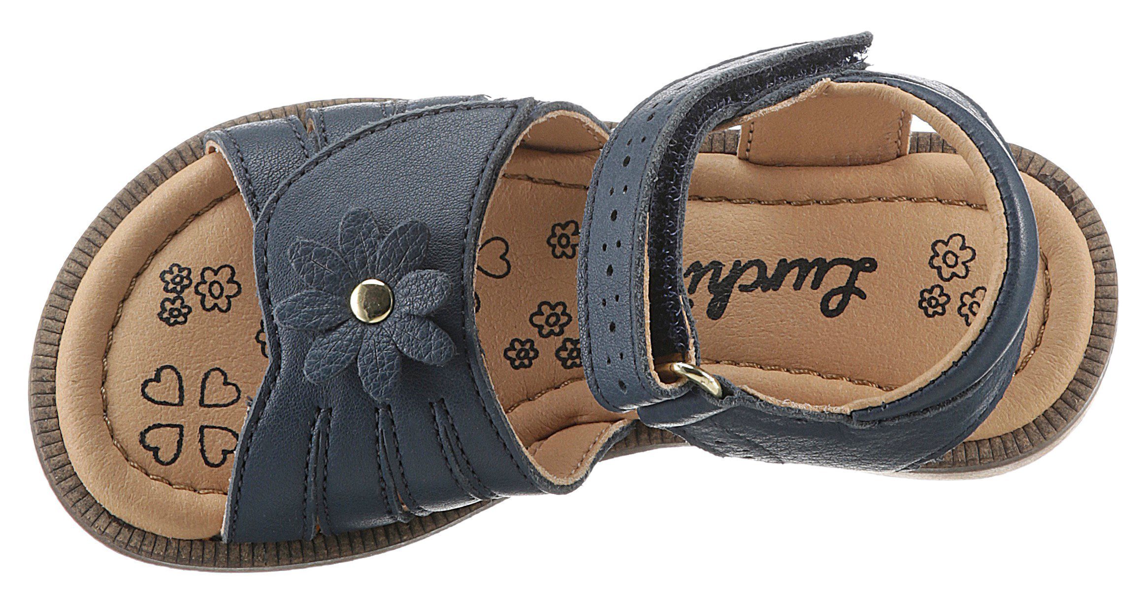 Lurchi Sandalen Carmen Klittenbandschoen, sandaaltje met bloem, maat sjabloon te downloaden