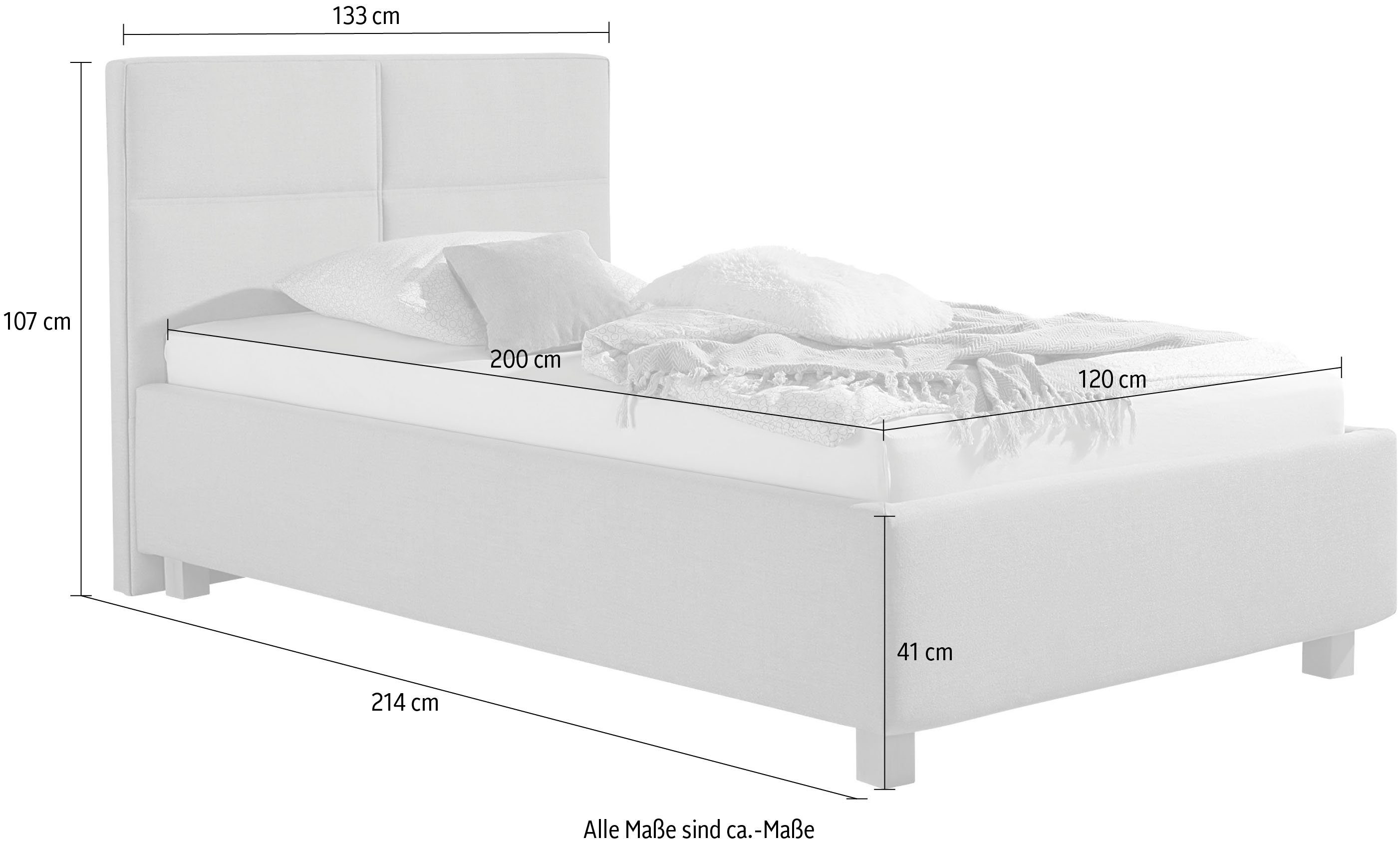 Maintal Gestoffeerd bed inclusief bedkist