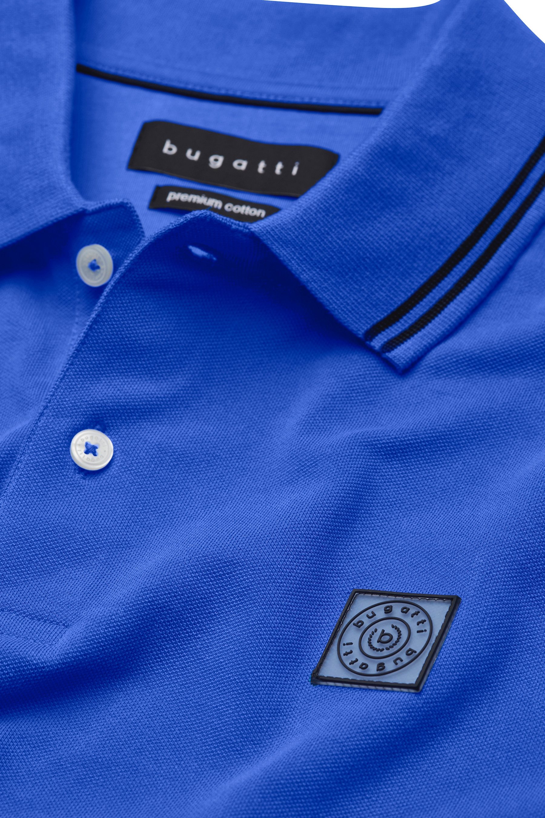 Bugatti Poloshirt met contraststrepen