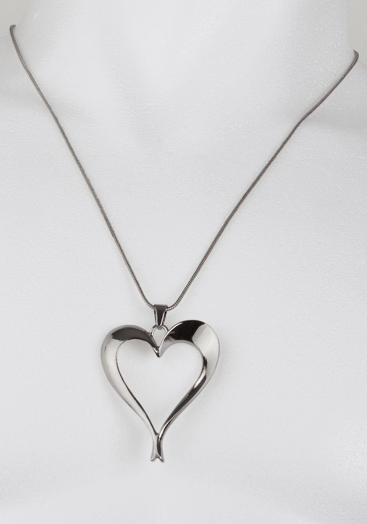 Firetti Lange ketting Hart met zirkoon (synthetisch)