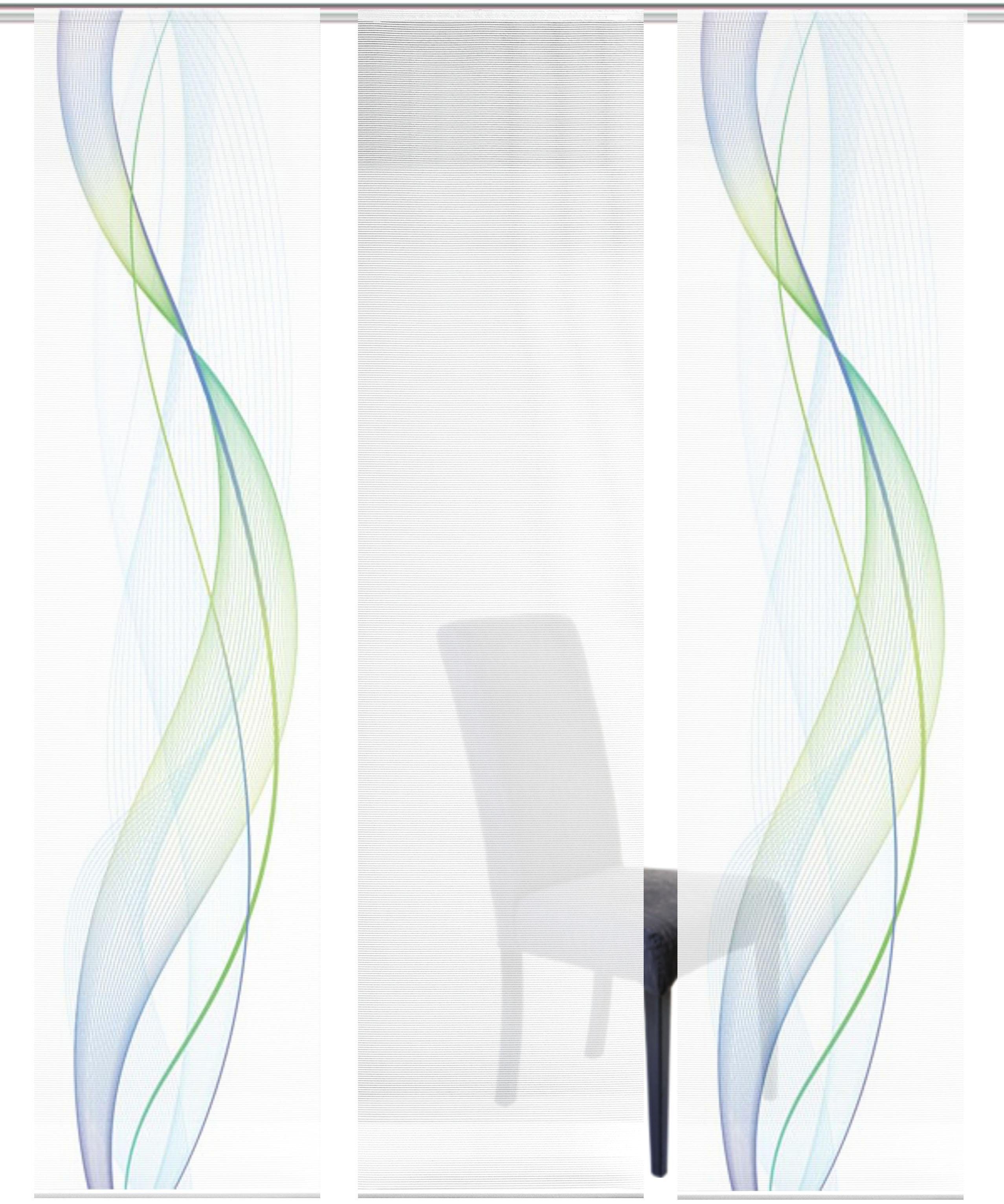 Vision S Paneelgordijn SET VAN 3 HEIGHTS HxB: 260x60, paneelgordijn set van 3 digitale prints (3 stuks) paneelgordijnen maat H/B: 260/60 cm blauw