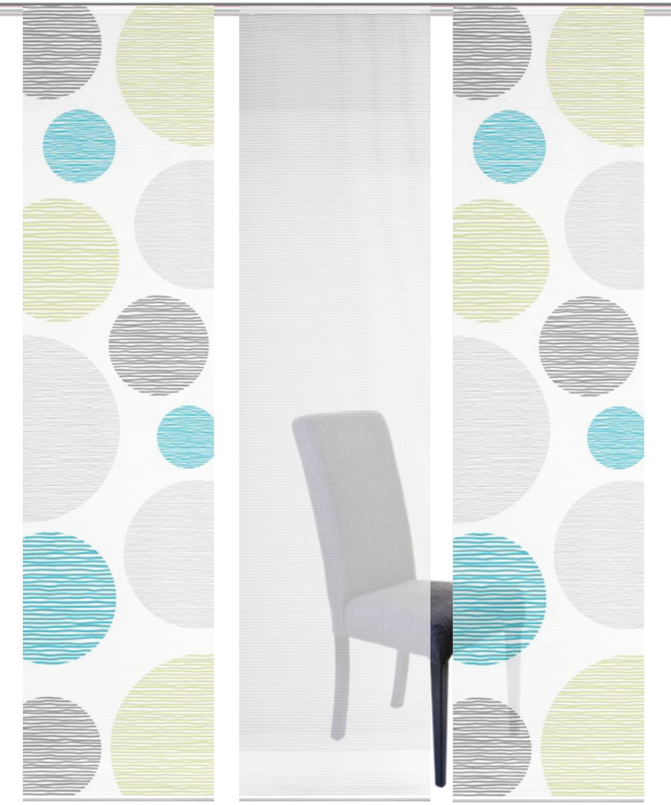 Vision S Paneelgordijn SET VAN 3 BORDEN HxB: 260x60, paneelgordijn set van 3 digitale prints (3 stuks) paneelgordijnen maat H/B: 260/60 cm blauw