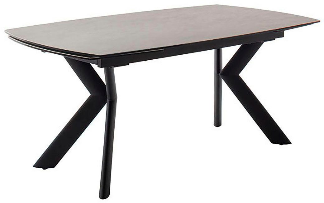MCA furniture Eettafel OSSANA vierpoot tafel 180-260 cm Keramiek, metaal, eindschuif, uittrekbaar, tafelblad 13 mm, 8-10 personen